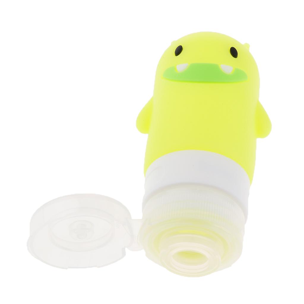 Silicone Travel Bottle Shampoo Lotion Cream Toiletries Container Green