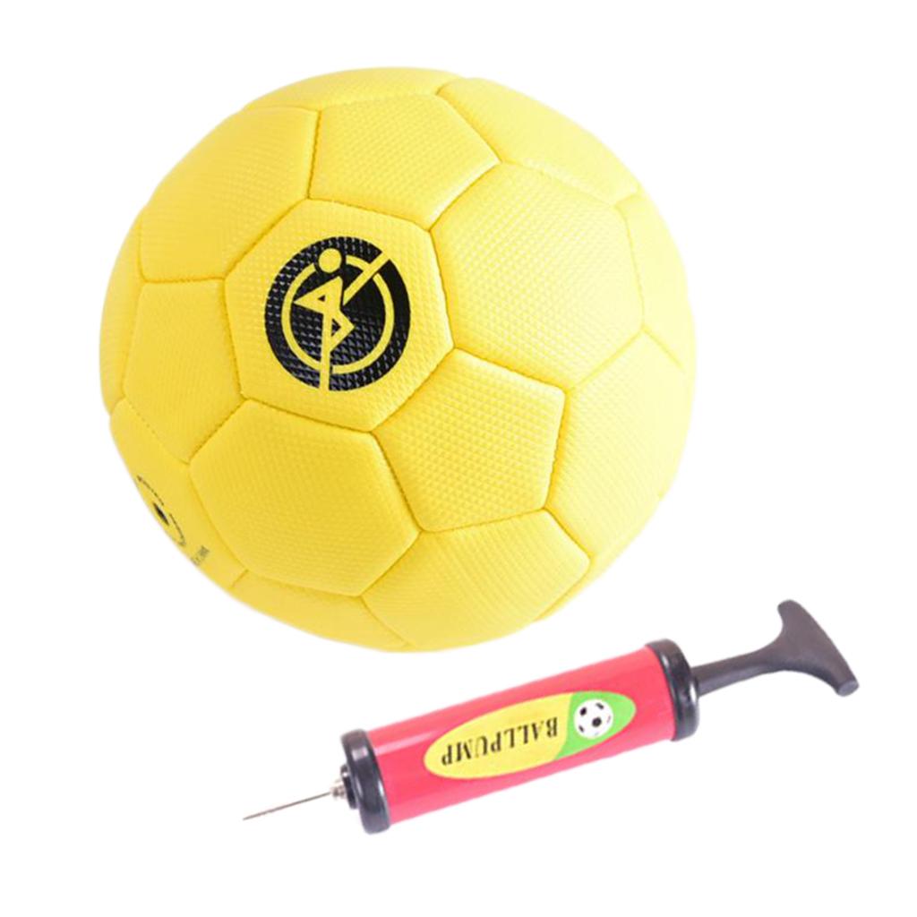 Football soccer ball size 2 for kids Youth Skills Practice with Pump Yellow