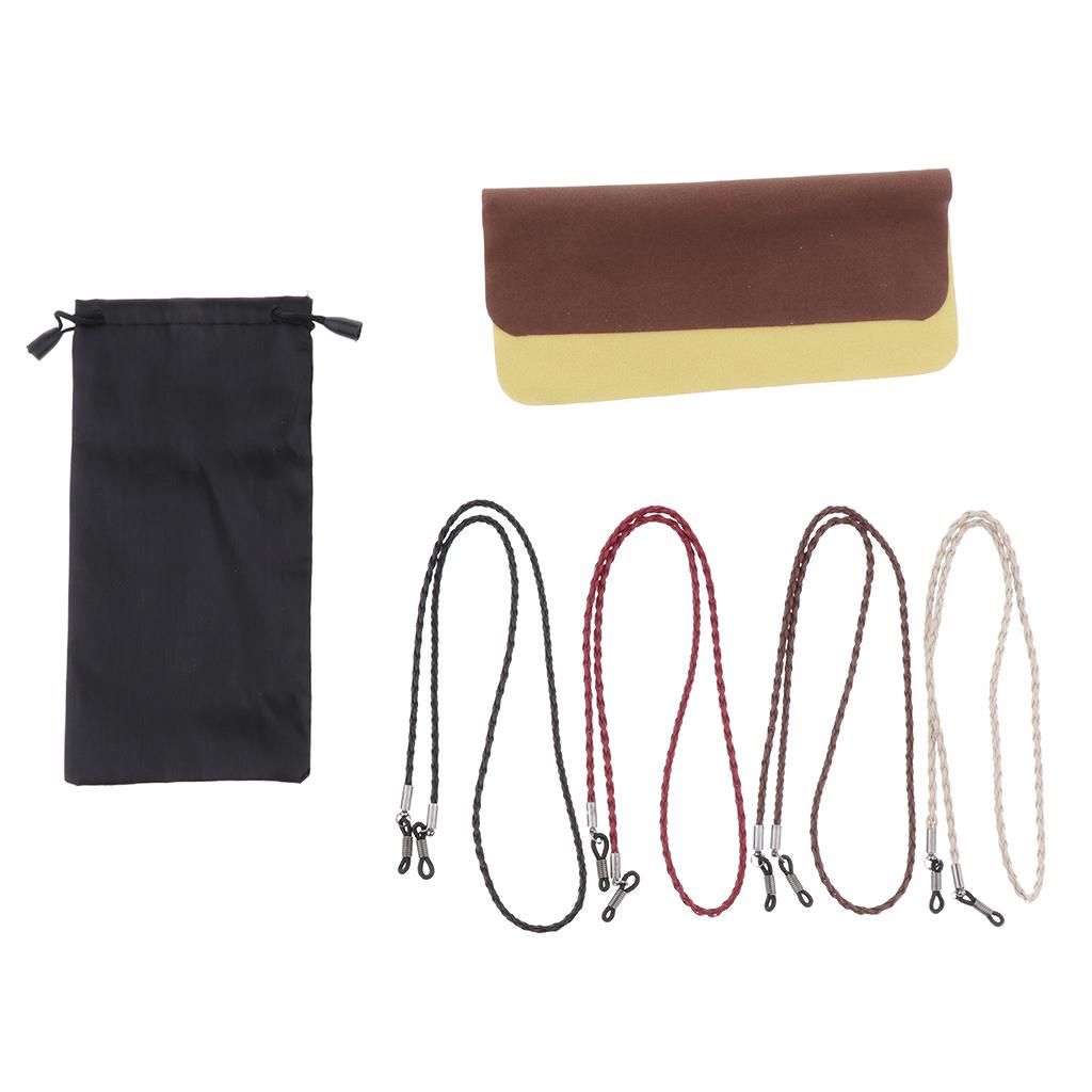 4 Pcs Sports Eyeglasses Sunglasses Holder Retainer Neck Cord Strap Ropes
