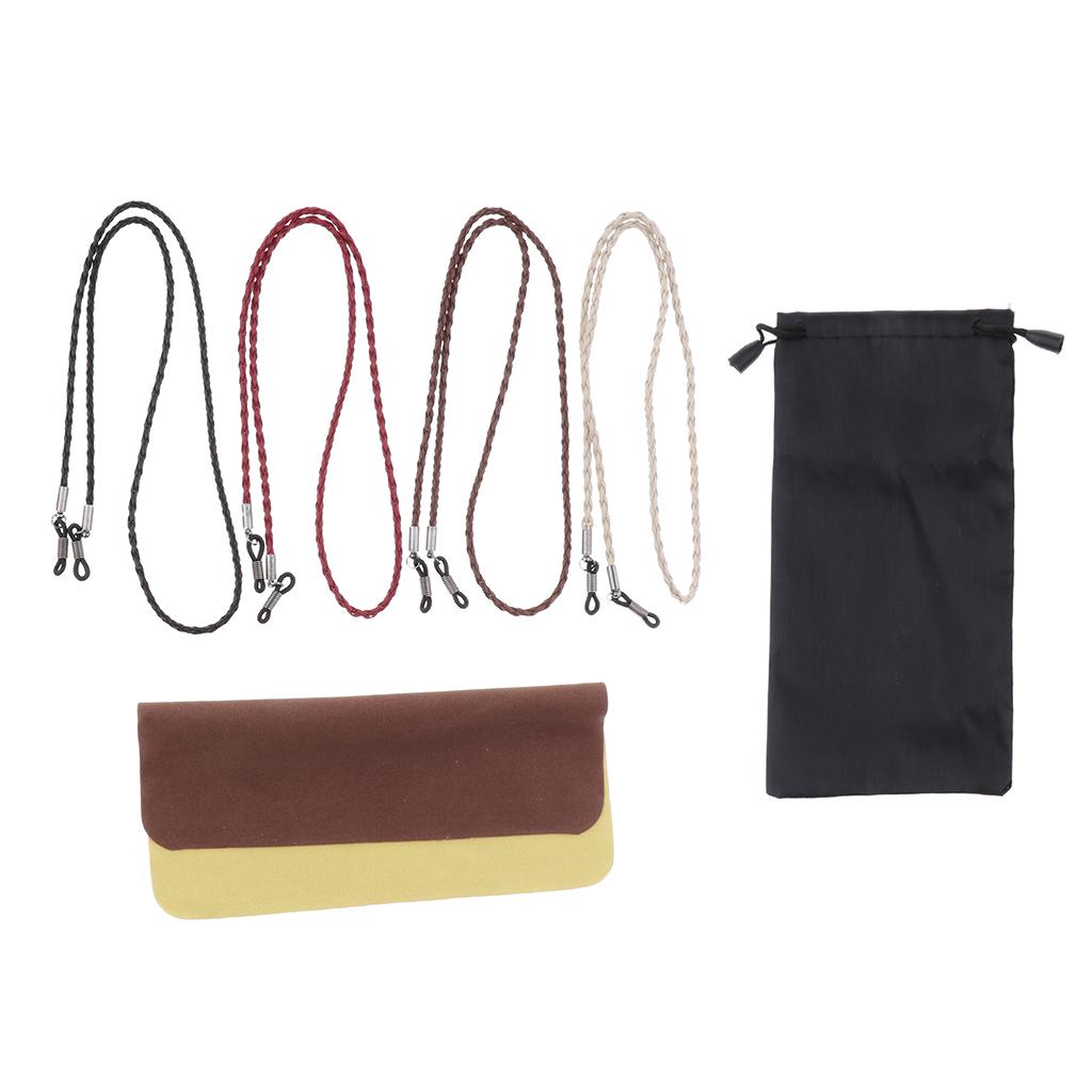 4 Pcs Sports Eyeglasses Sunglasses Holder Retainer Neck Cord Strap Ropes
