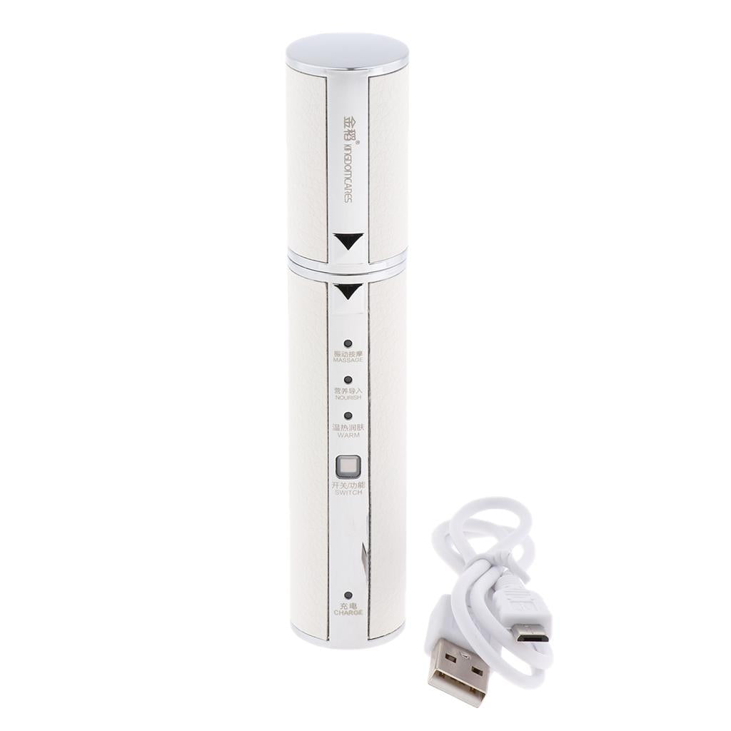 USB Electric Vibration Eye Face Massager Anti Wrinkle Lifting Massage White