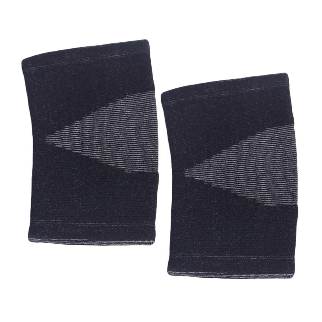 1 Pair Elastic Sports Bamboo Charcoal Knee Brace Compression Sleeves Guard L