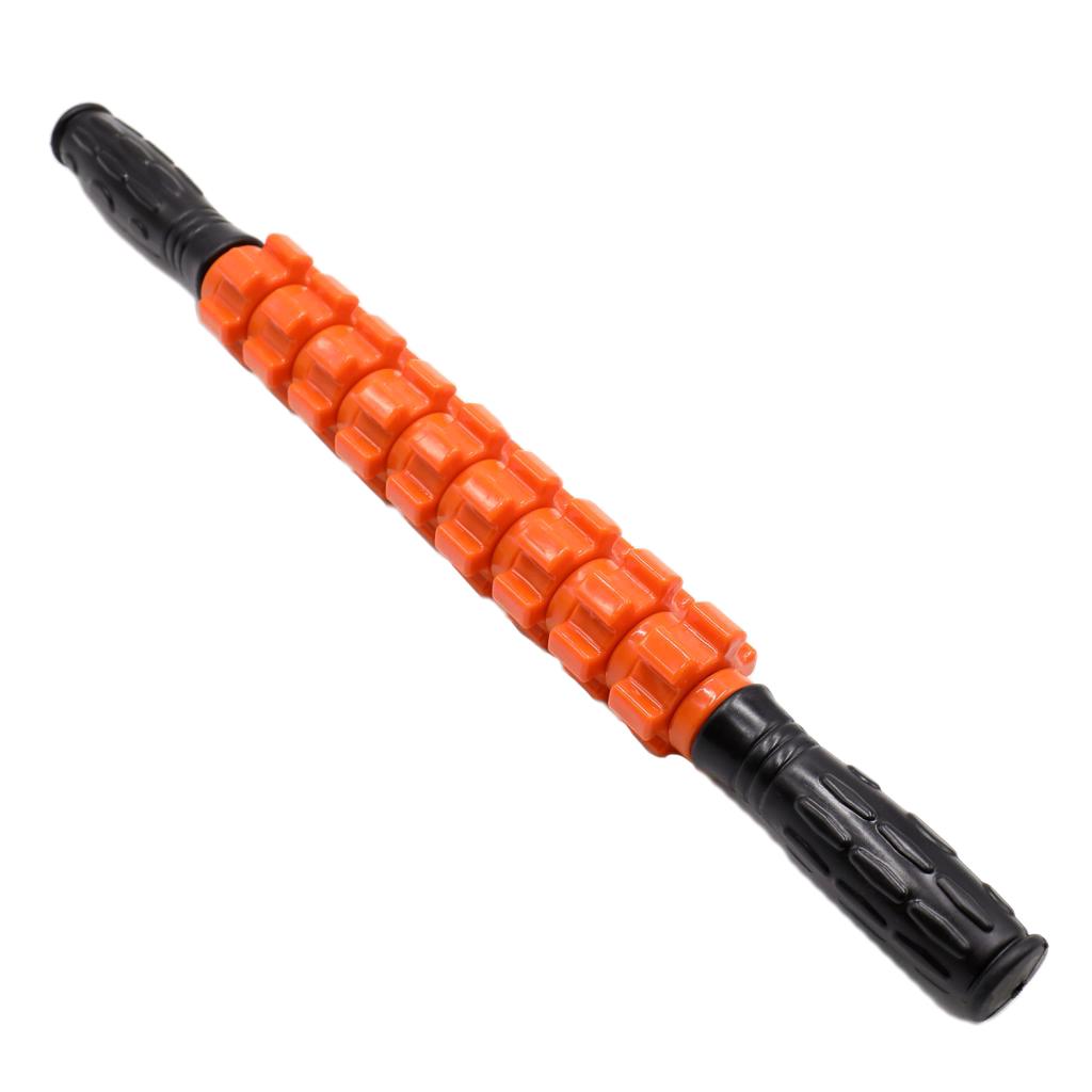 Handheld Massage Roller Stick Full Body Deep Tissue Massage Tool Orange