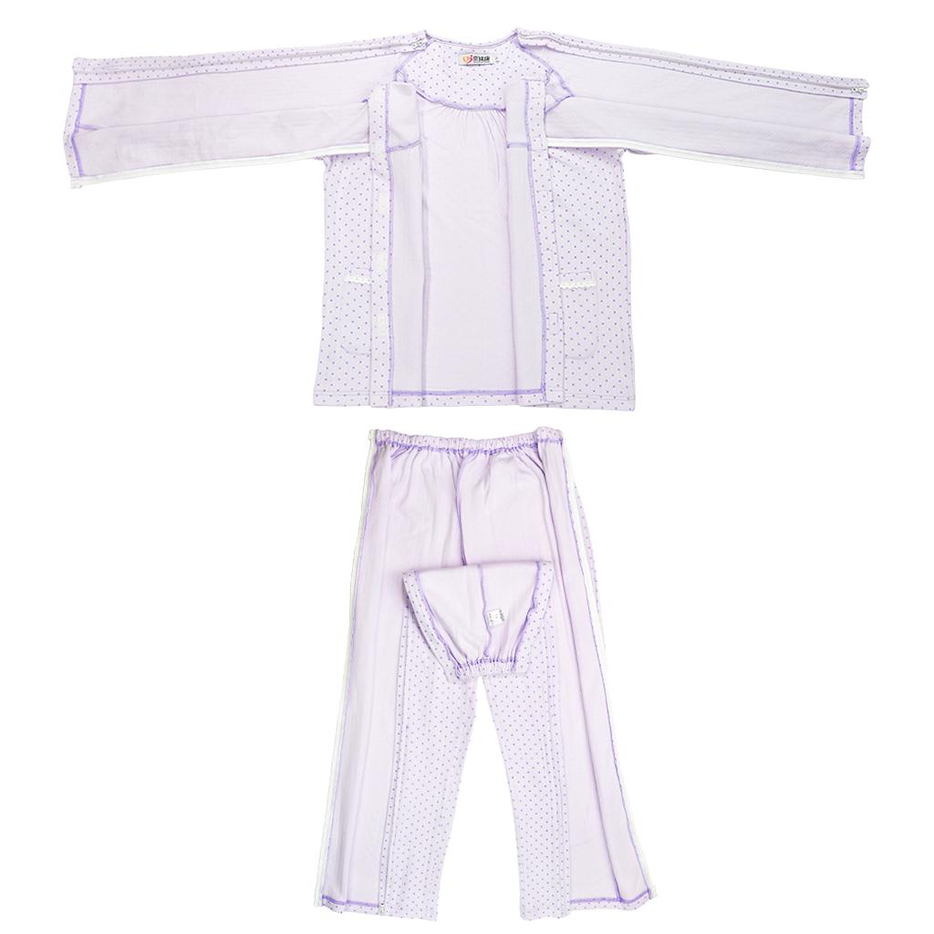 Women Cotton Nursing Tops and Pants Clothes Zip Closure Pink XL