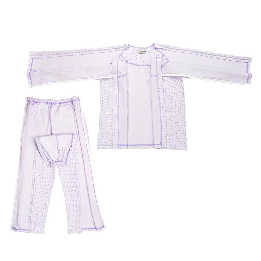 Women Cotton Nursing Tops and Pants Clothes Zip Closure Pink XL