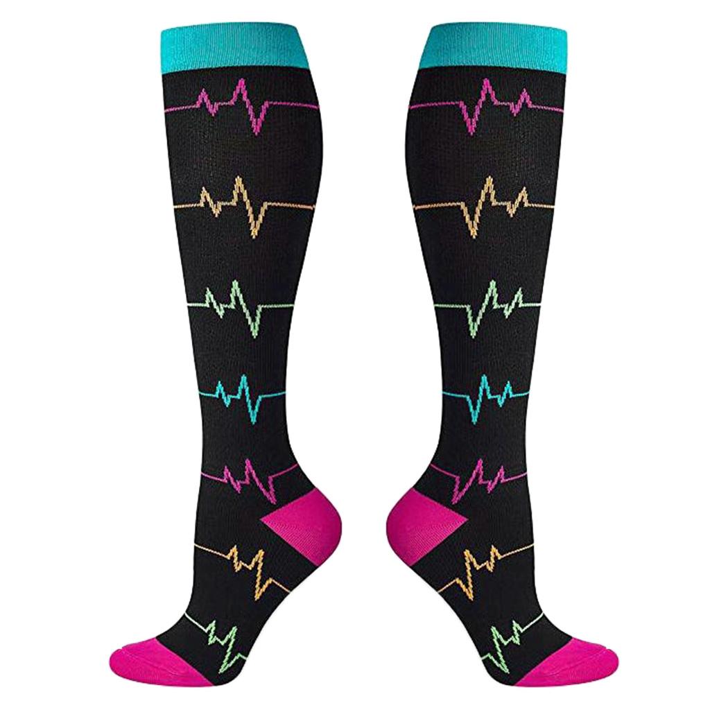 Unisex Compression Socks Long Calf Sleeves Knee-High Sports Stockings XL L