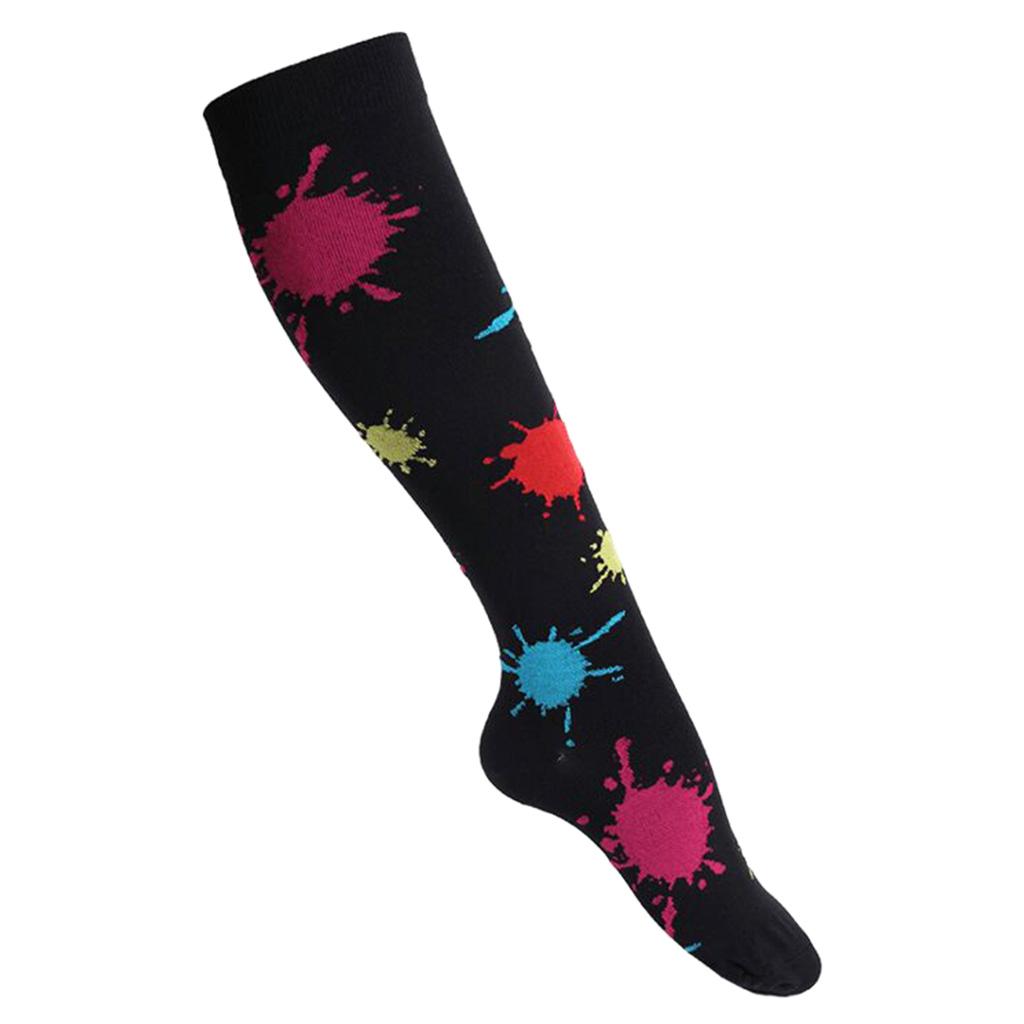 1 Pair Women Compression Socks Stocking Sleeve For Sports Running Black S-M