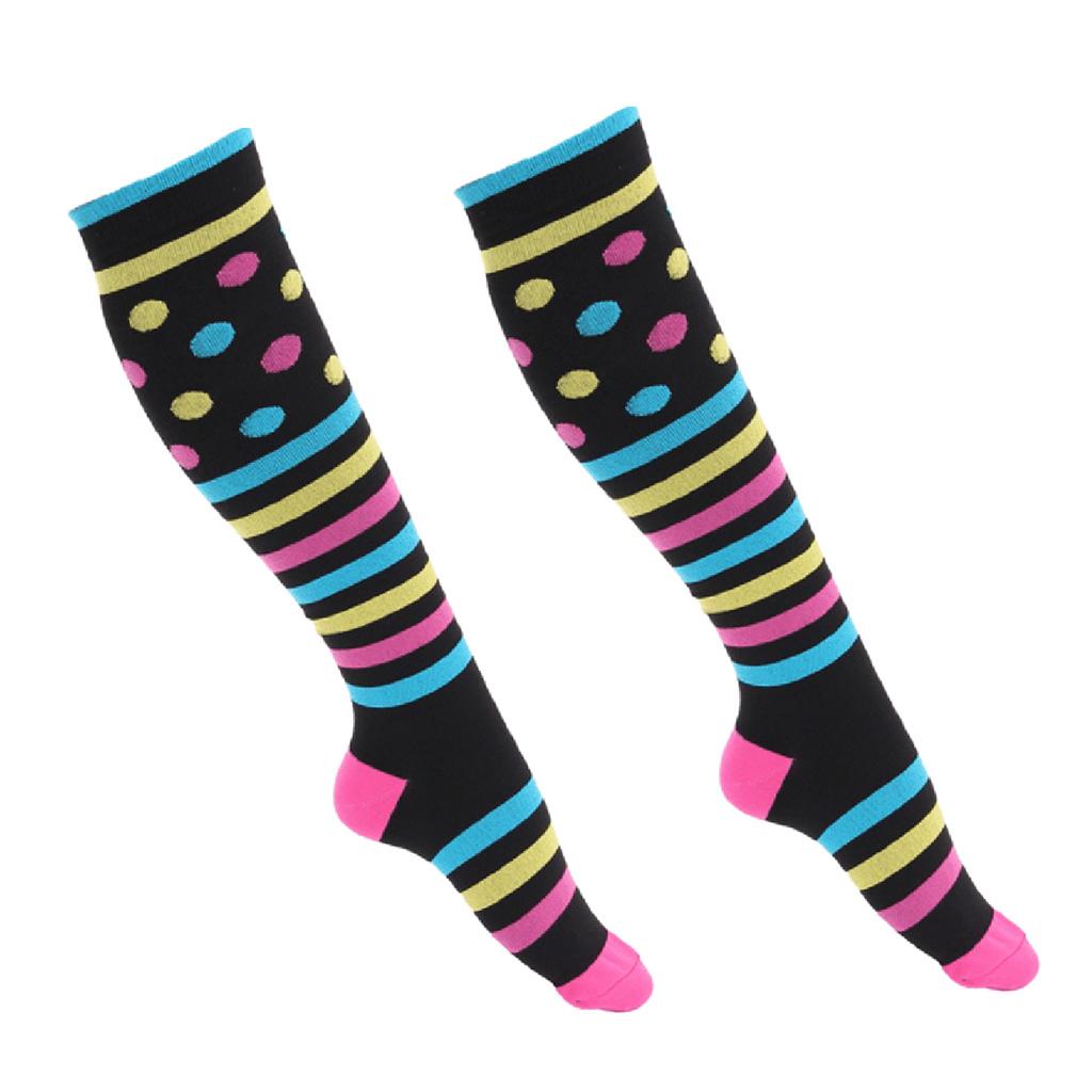 15-20 mmHg Compression Socks for Men Women Running Flight and Travel L-XL