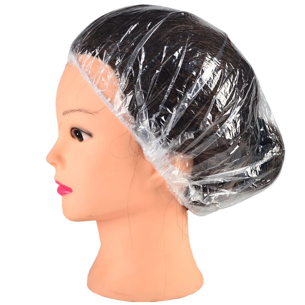 100 Pieces Waterproof Disposable Extra Large Bath Shower Caps for Men Women