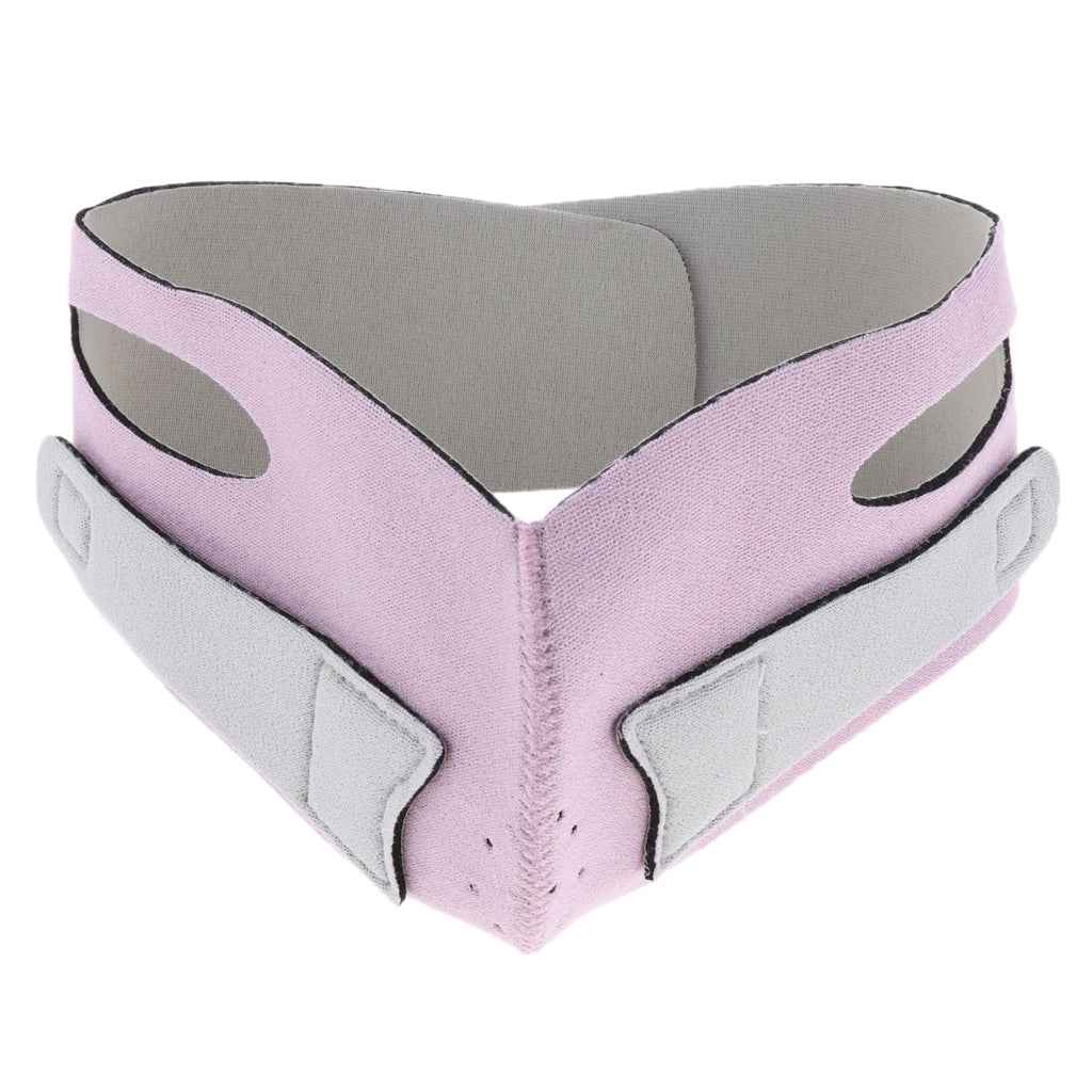 Chin Cheek Shaper Strap Belt V Line Facial Neck Lifting Firming Tool Pink