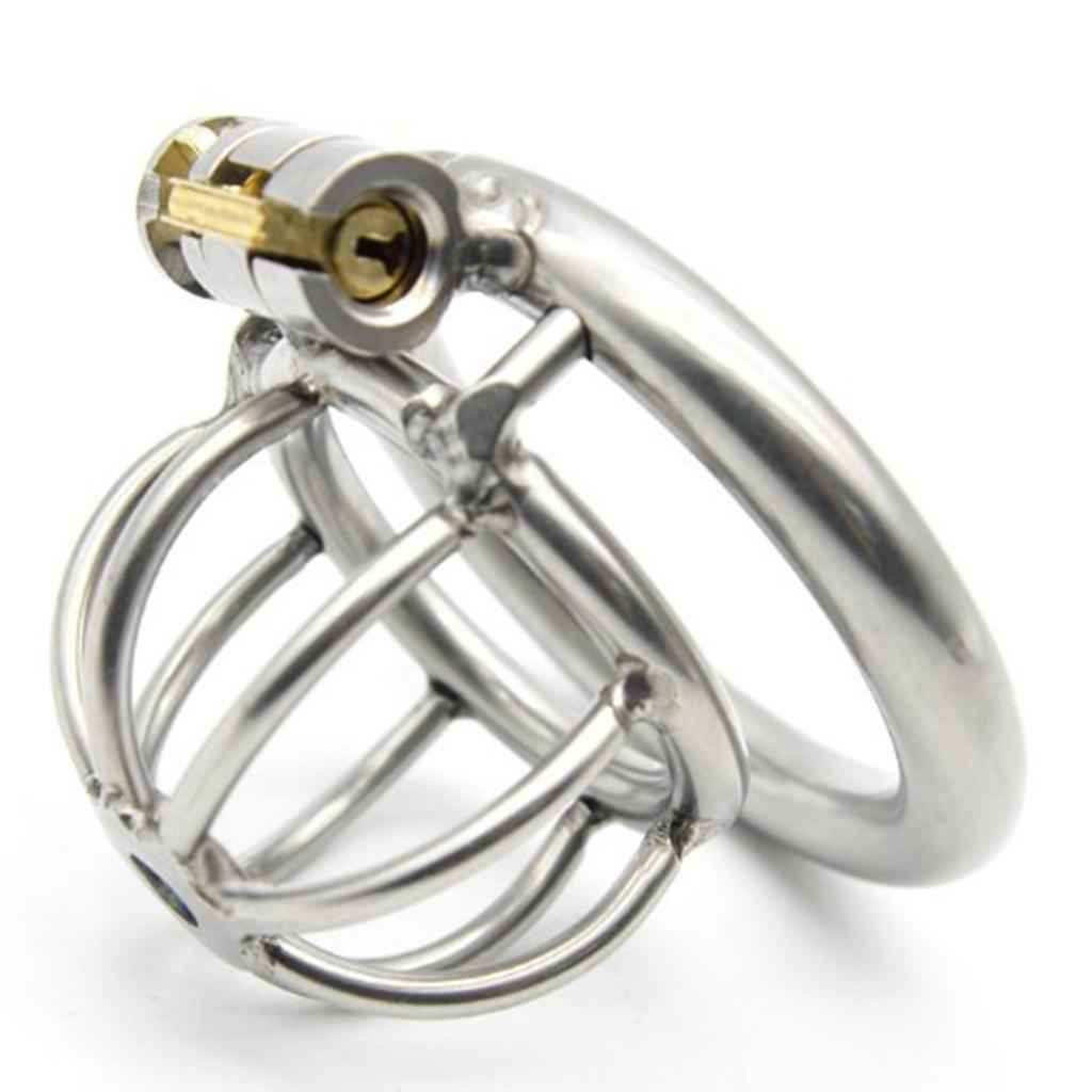 Male Chastity Device Stainless Steel Chastity Cage Lock Muscle Training 40mm
