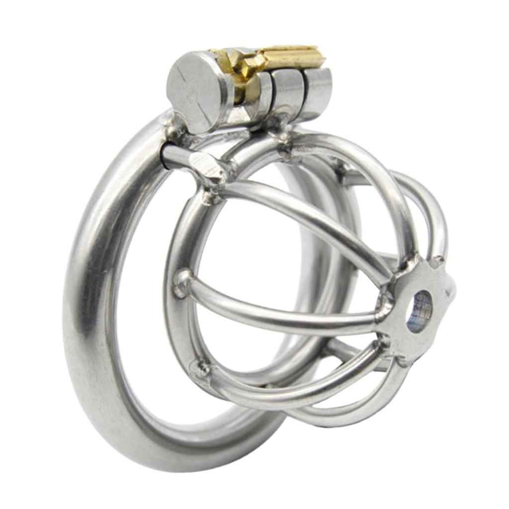 Male Chastity Device Stainless Steel Chastity Cage Lock Muscle Training 45mm