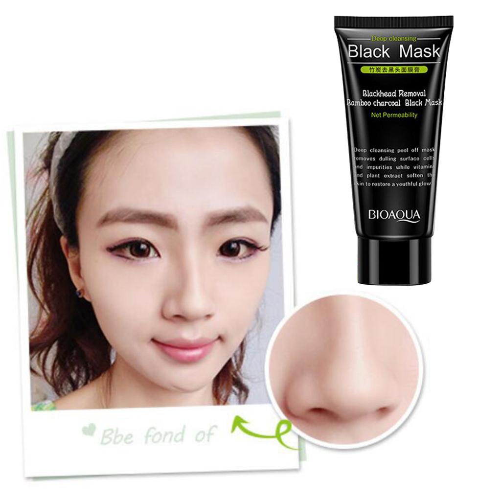 6x60ml Charcoal Blackhead Remover Mask Cleaning Bamboo charcoal 60g