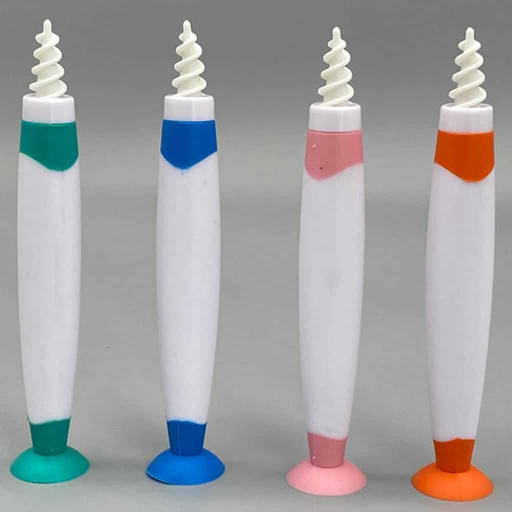 Ear Wax Cleaner Removal Swab Earwax Remover Spiral Soft Tool Earpick Orange
