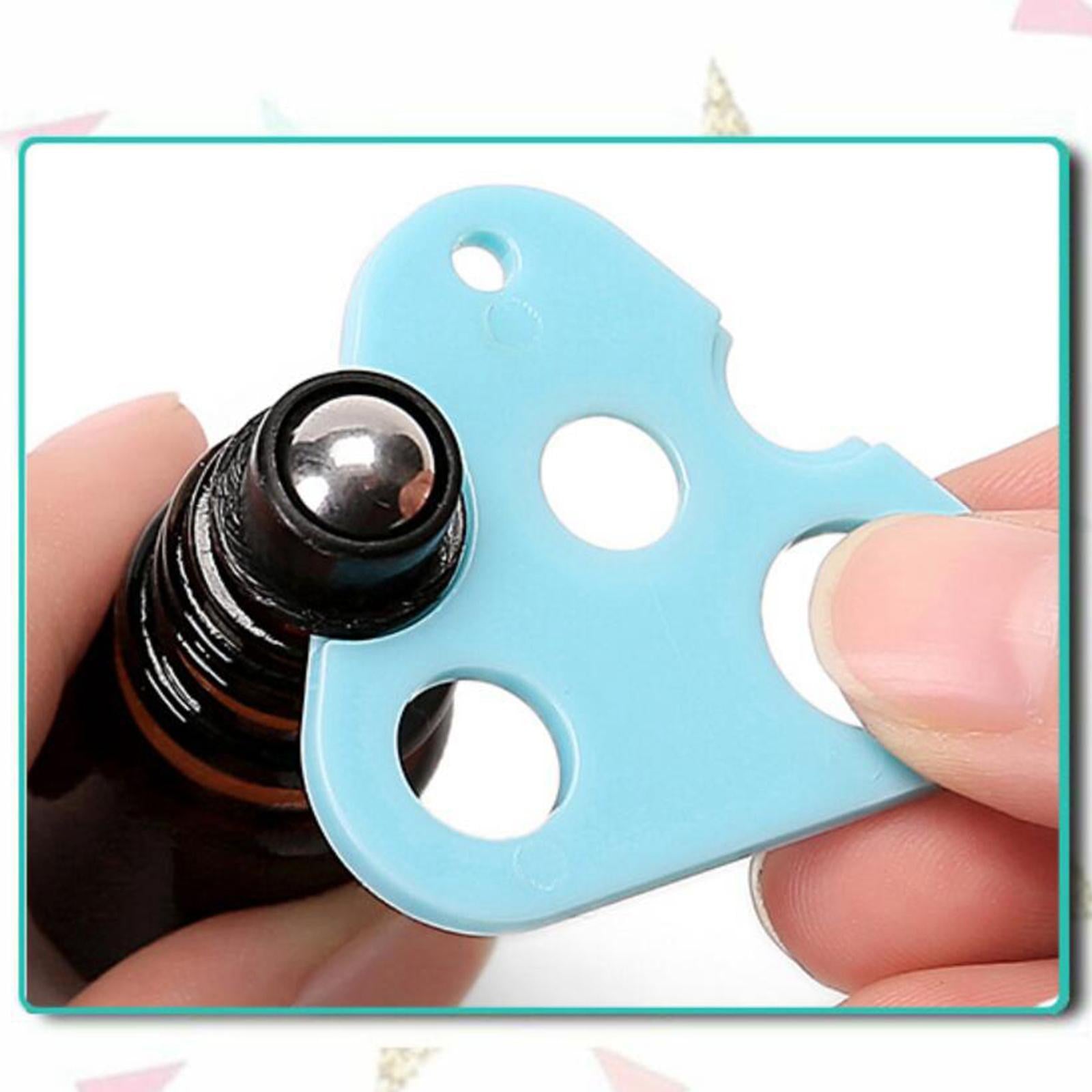 6xPlastic Essential Oil Roller Ball Bottle Opener Key Tools Triangle Green