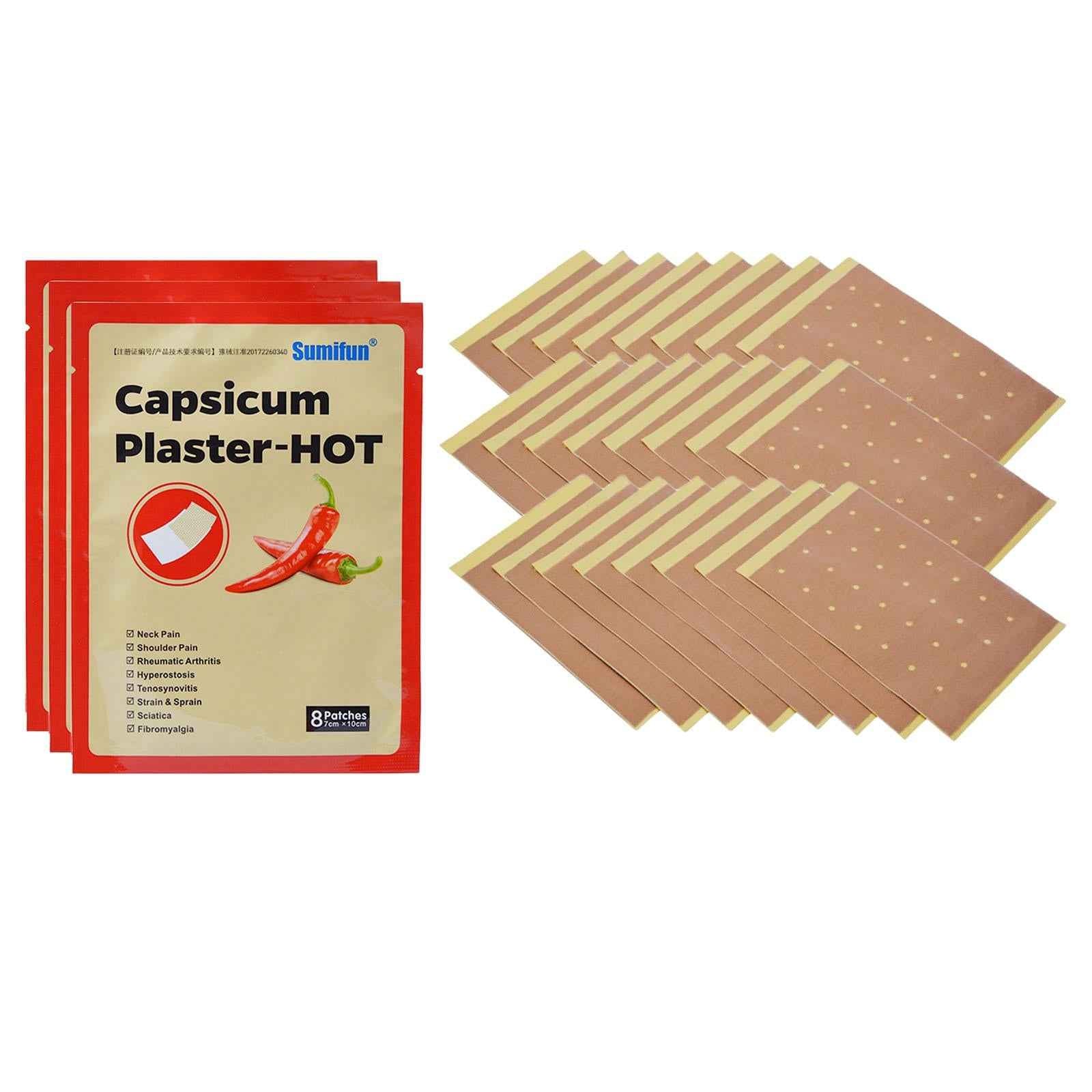 3 Bags Capsicum Plaster Chinese Herbal Patches 10x7cm for Muscle Strains