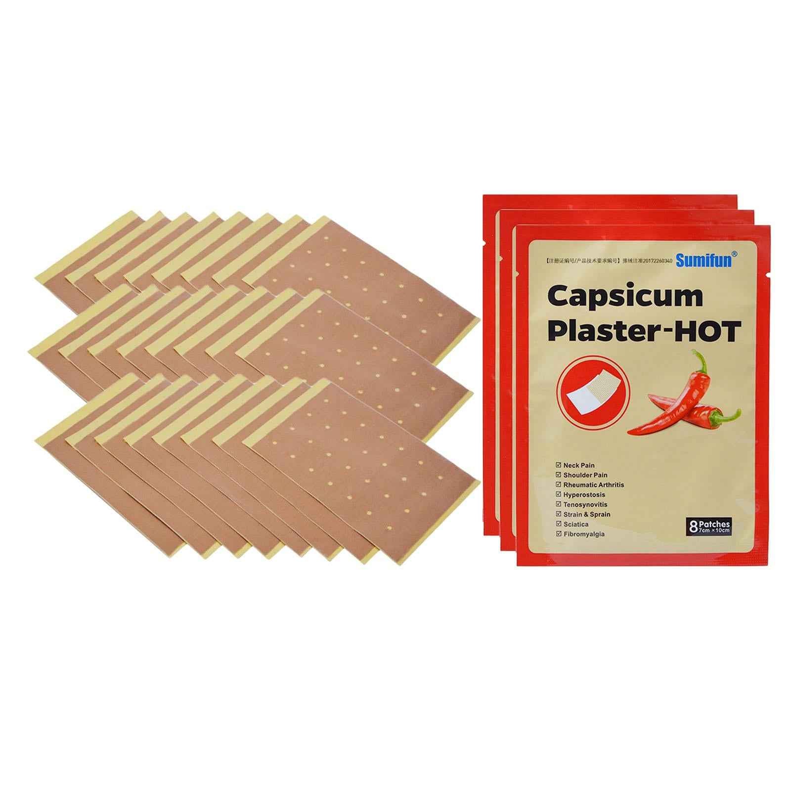 3 Bags Capsicum Plaster Chinese Herbal Patches 10x7cm for Muscle Strains