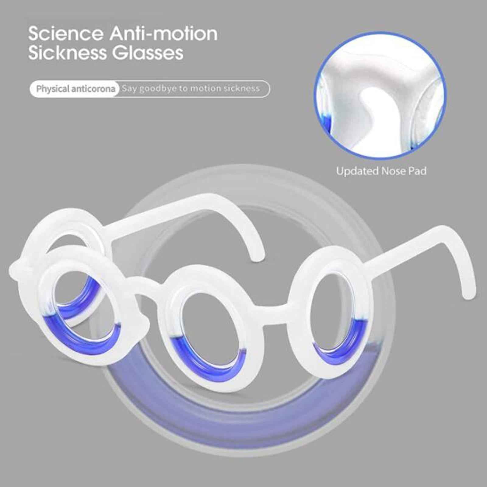 Anti- Motion Sickness Glasses Airsick Sickness Nausea Relief Lensless Glass