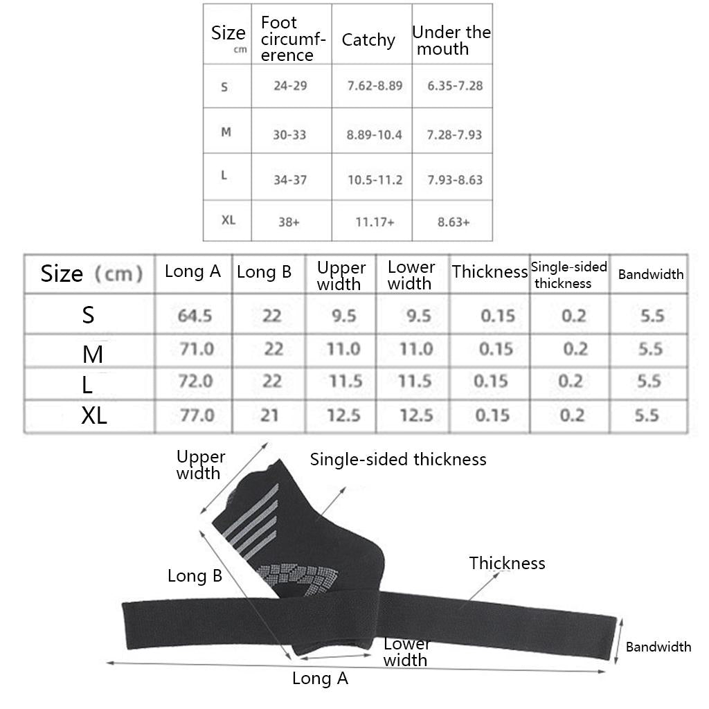 Ankle Support Brace Elastic Adjustable Strap for Riding Gym Gray Stripe L