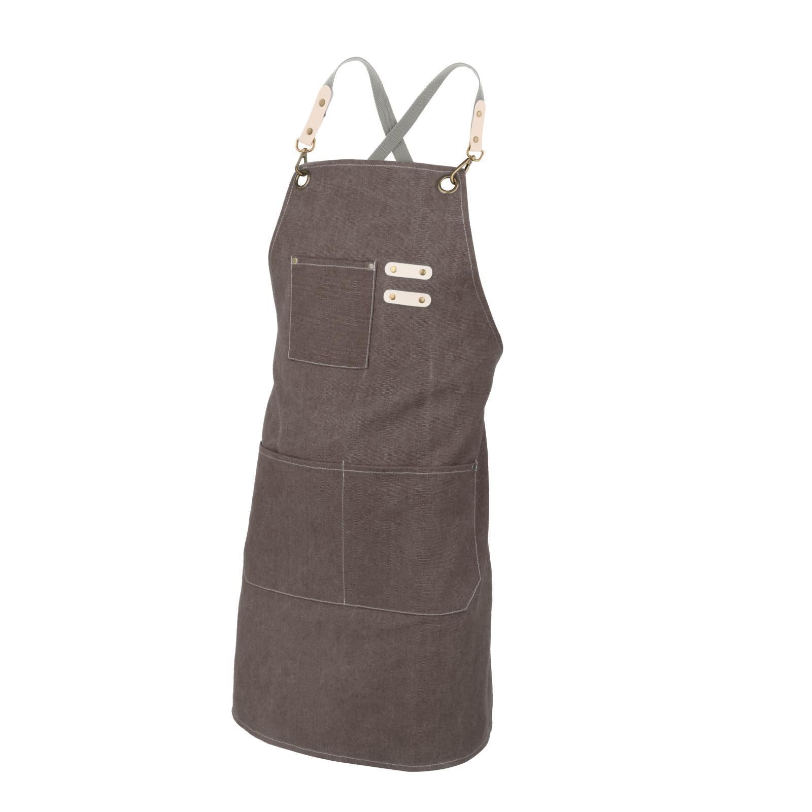 Canvas Apron Chef Apron Artist Painting Cooking Pro Chef Nail Arts Grey