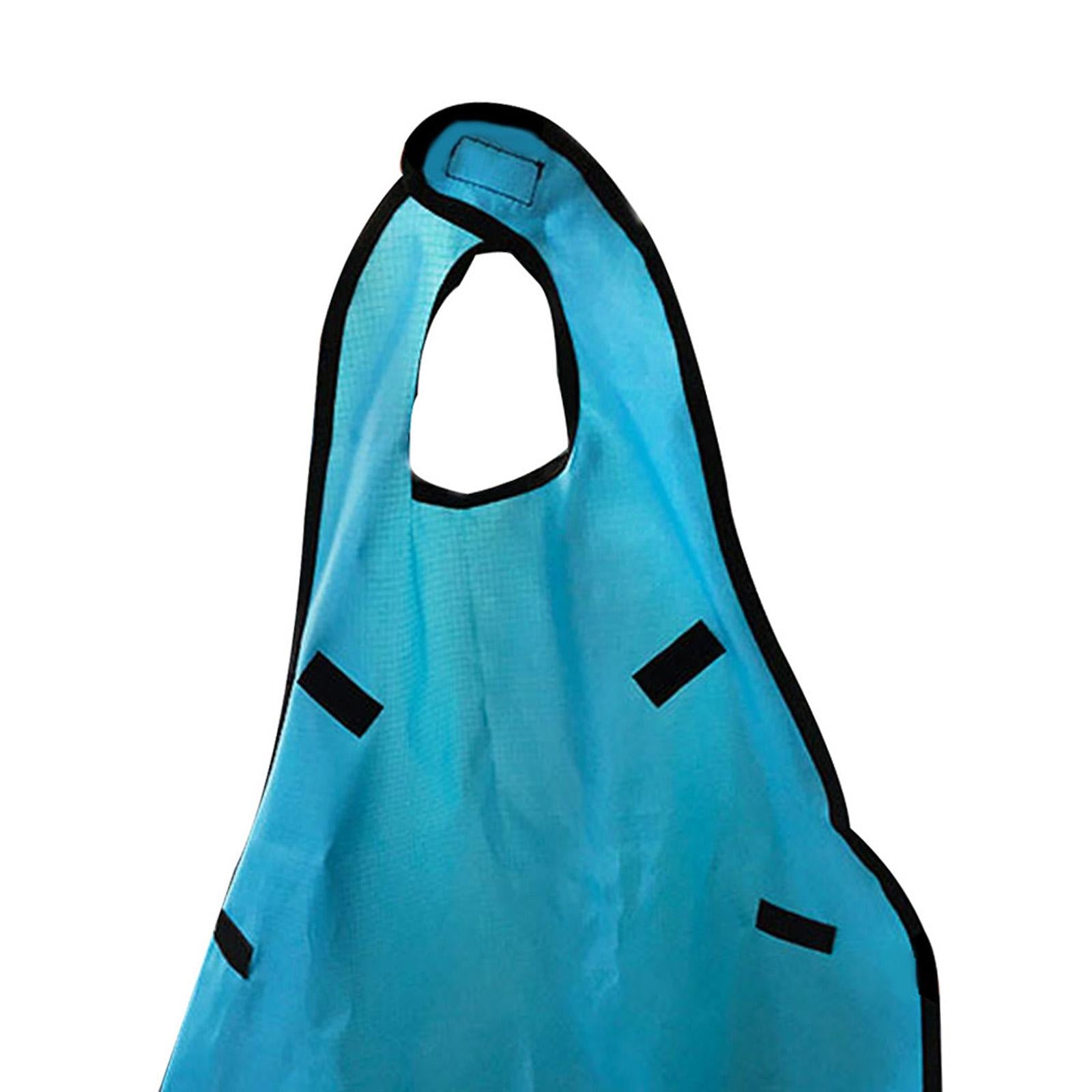 Adult Bib Waterproof Reusable Eating Cloth for Elderly Adults Blue L