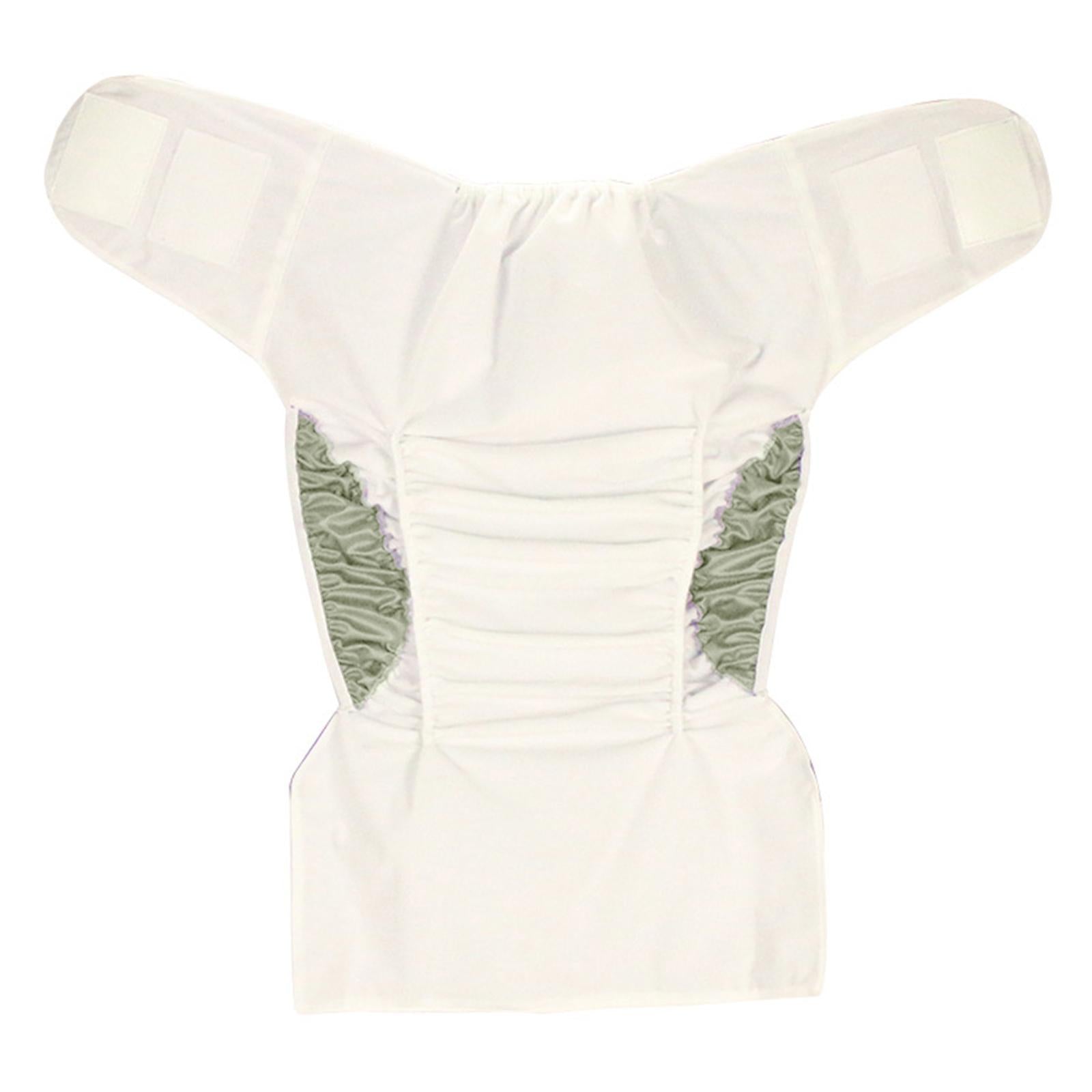 Adults Cloth Diaper Adjustable for Elders Incontinence Disabled Old Gray