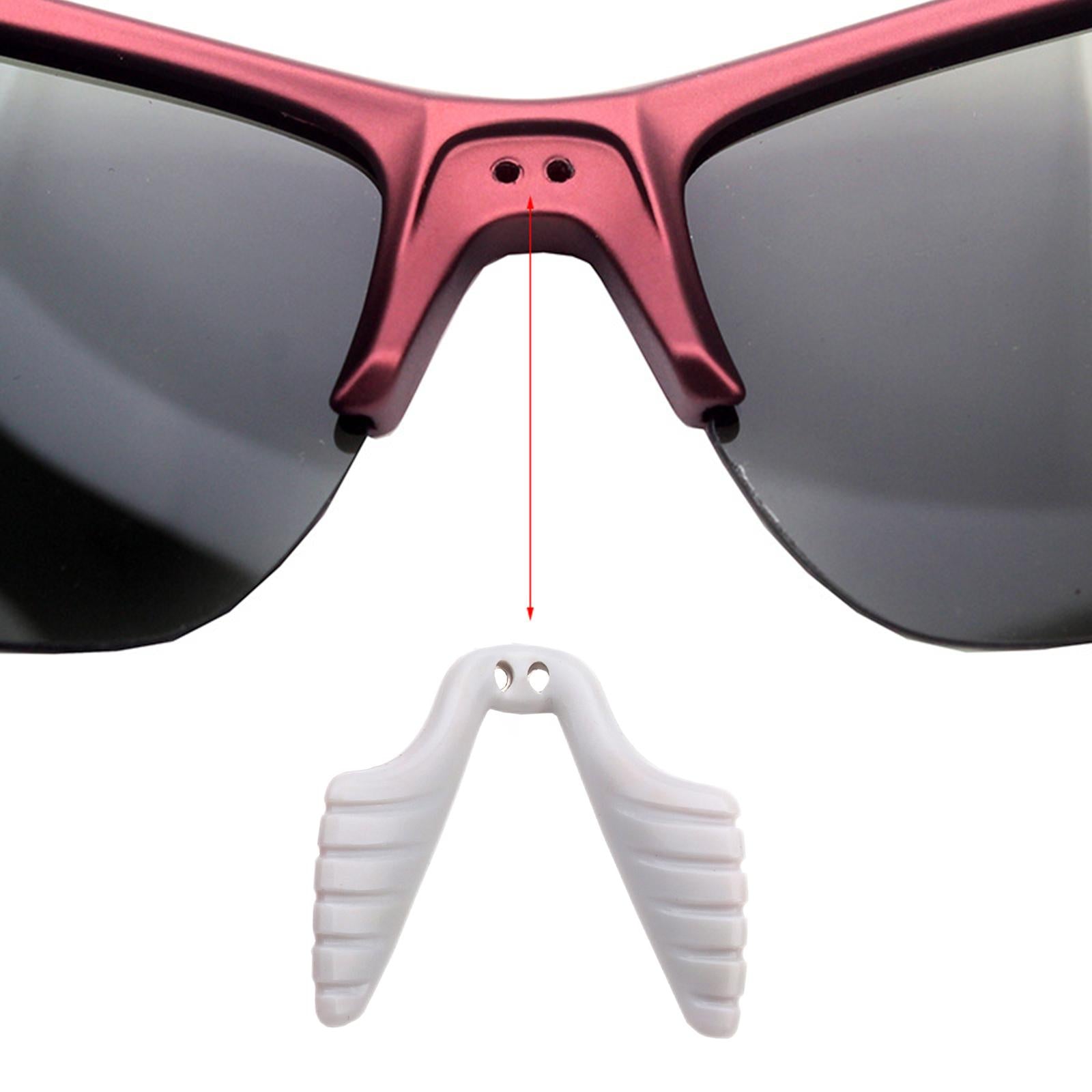 5xGlasses Nose Pad Screw in Nose Pad Anti Slip U Shaped Soft for Eye Glasses Gray