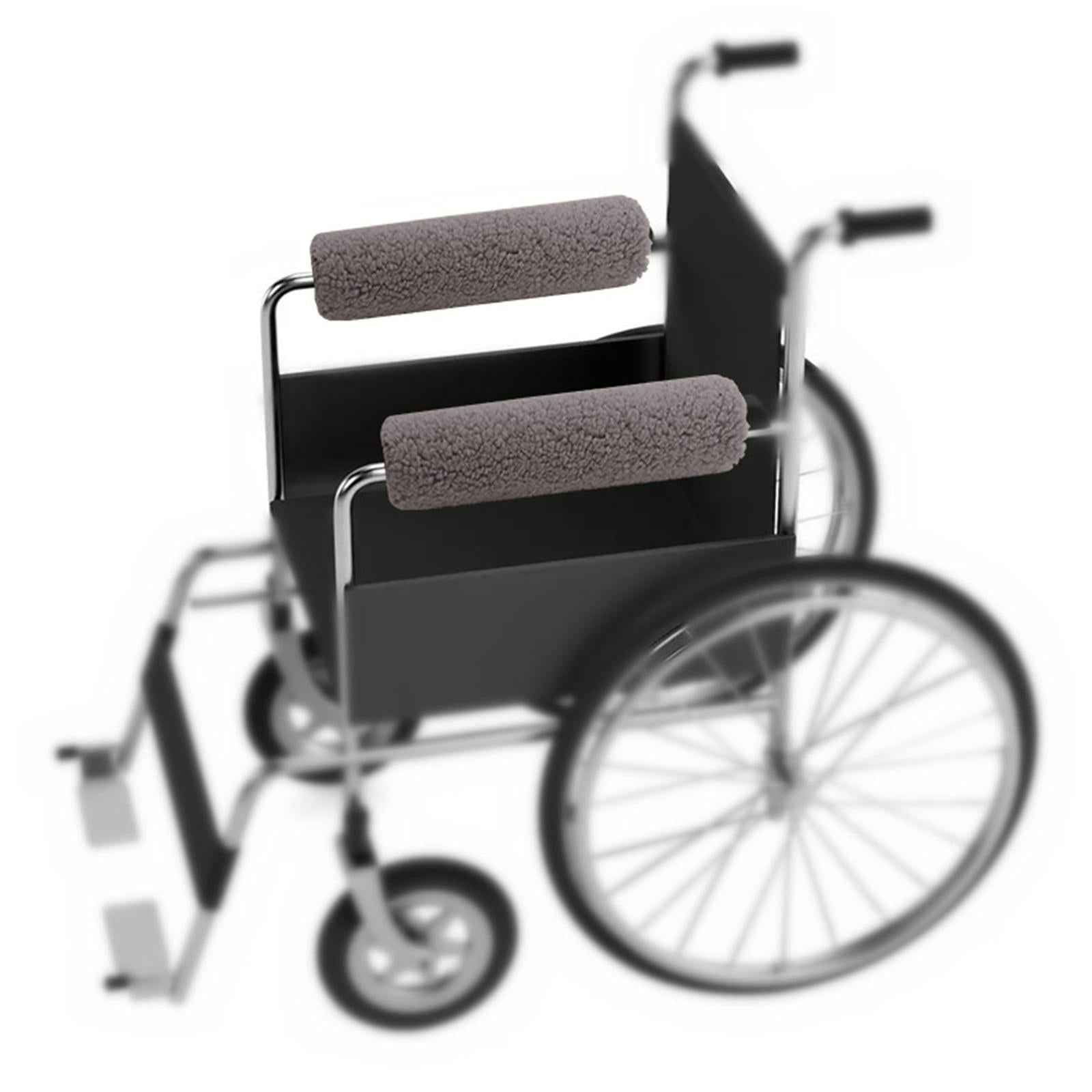 2Pcs Wheelchair Armrest Pads for Universal Protection Relieve Pressure Gray
