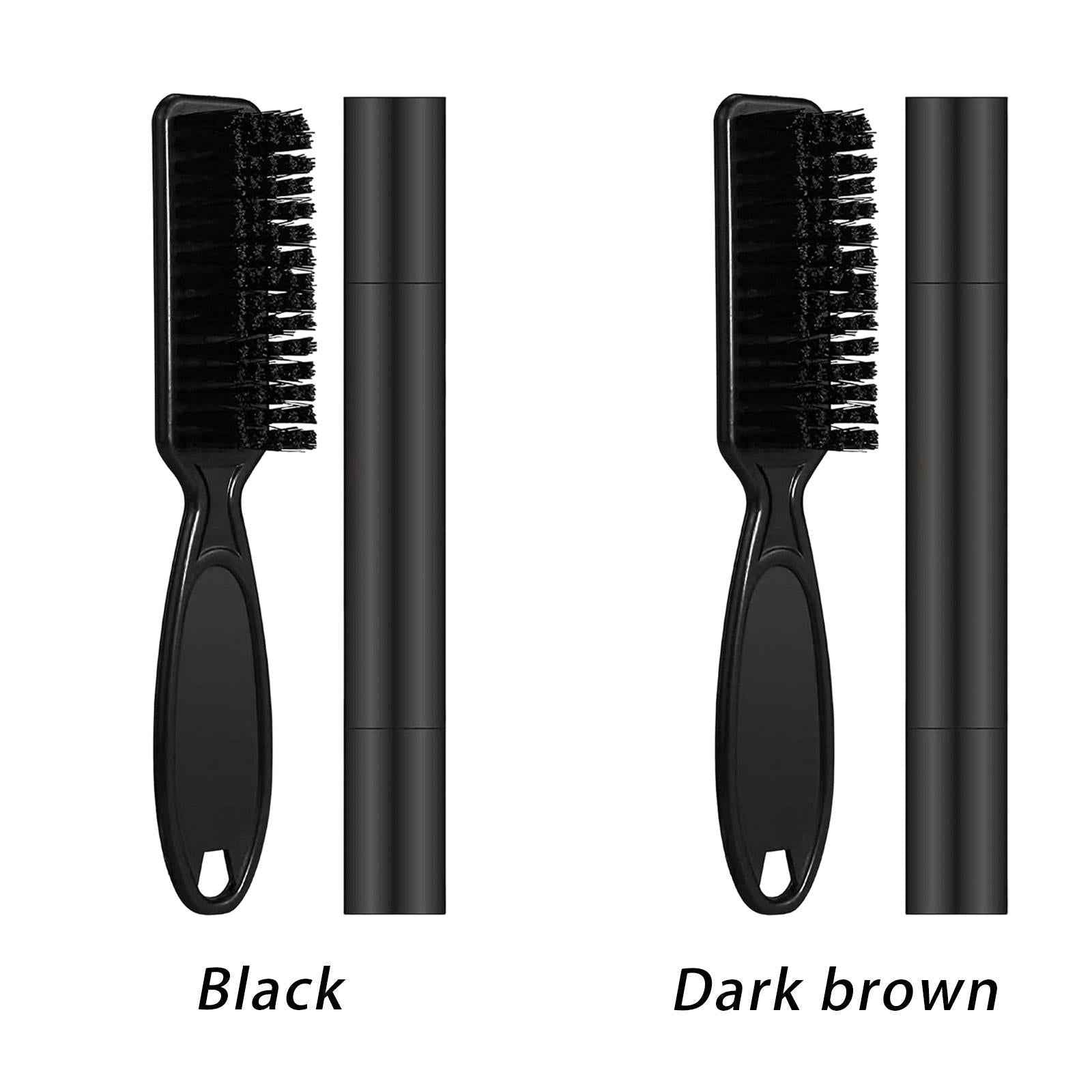 2Pcs Double Headed Beard Pencil Filler Beard Brush Set Man Beard Filling Pen Black