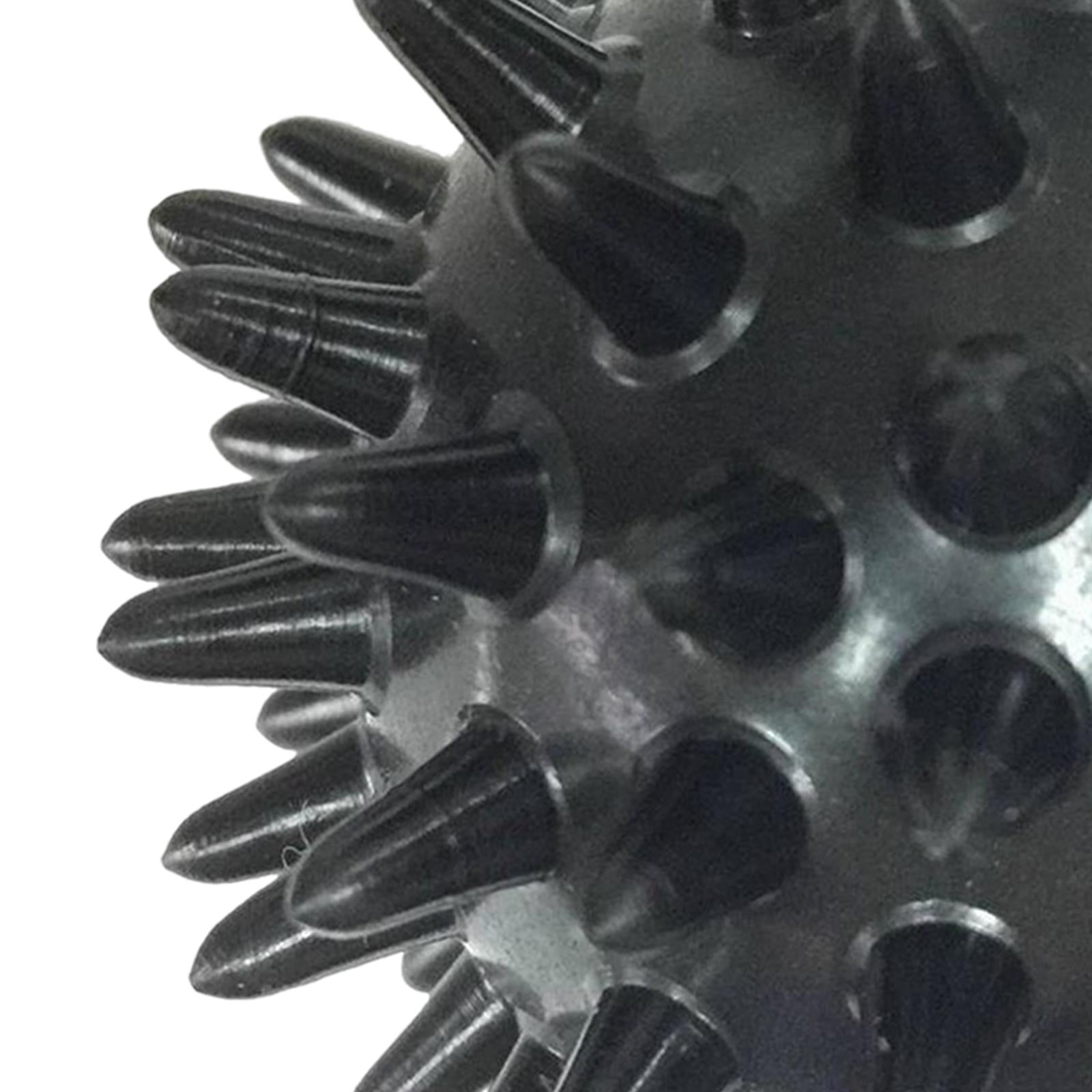 5xSpike Massage Ball Exercise Foot Massage Ball for Back Hand Palms Feet Soles Black