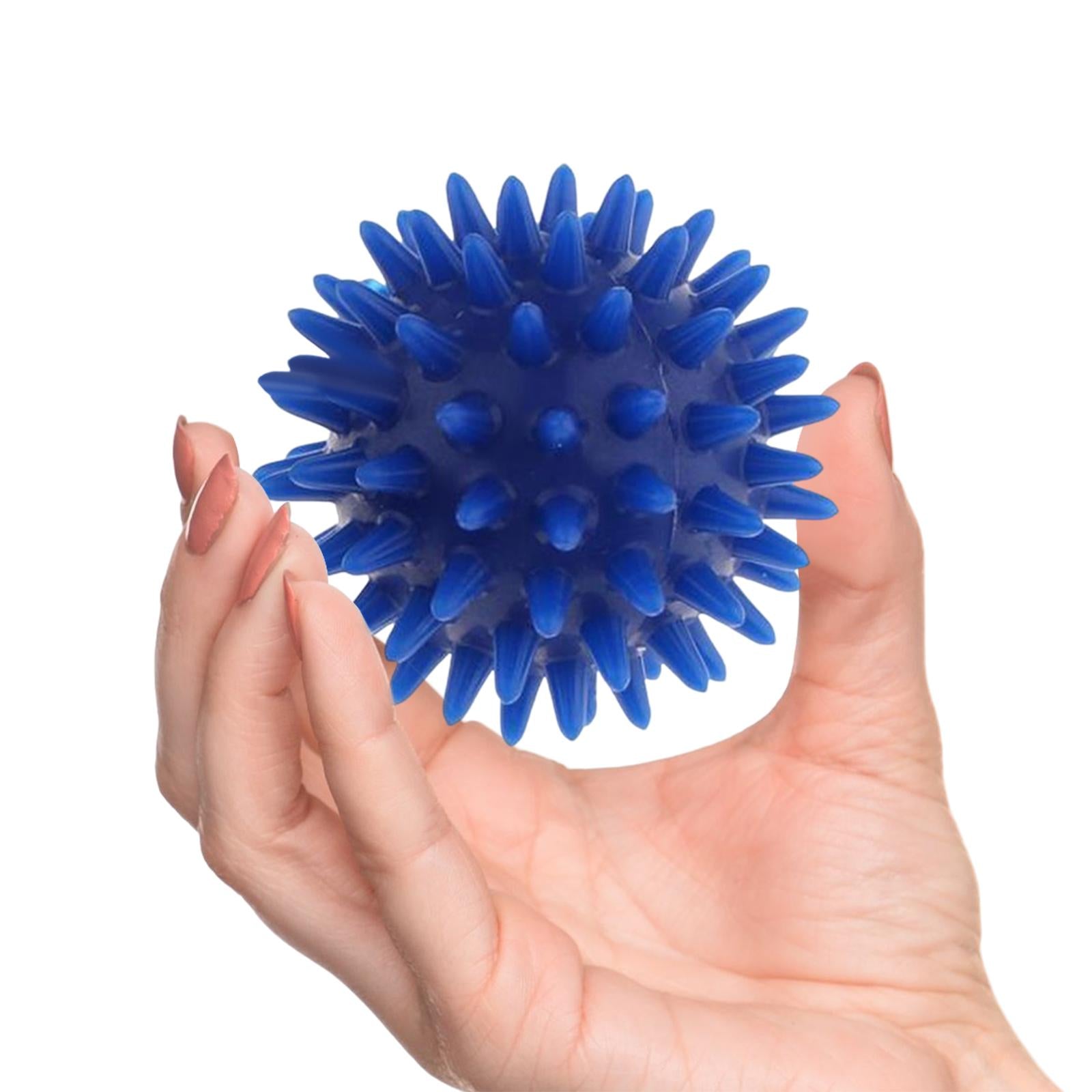 6xSpike Massage Ball Exercise Foot Massage Ball for Back Hand Palms Feet Soles Blue