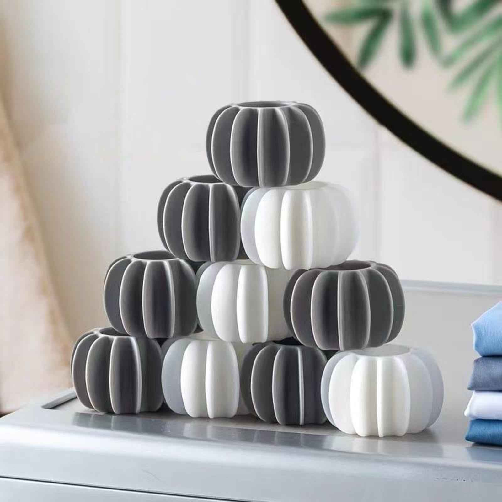 Silicone Dryer Ball Cleaning Tool Mini Compact Reusable Soft Fabric Softener White S