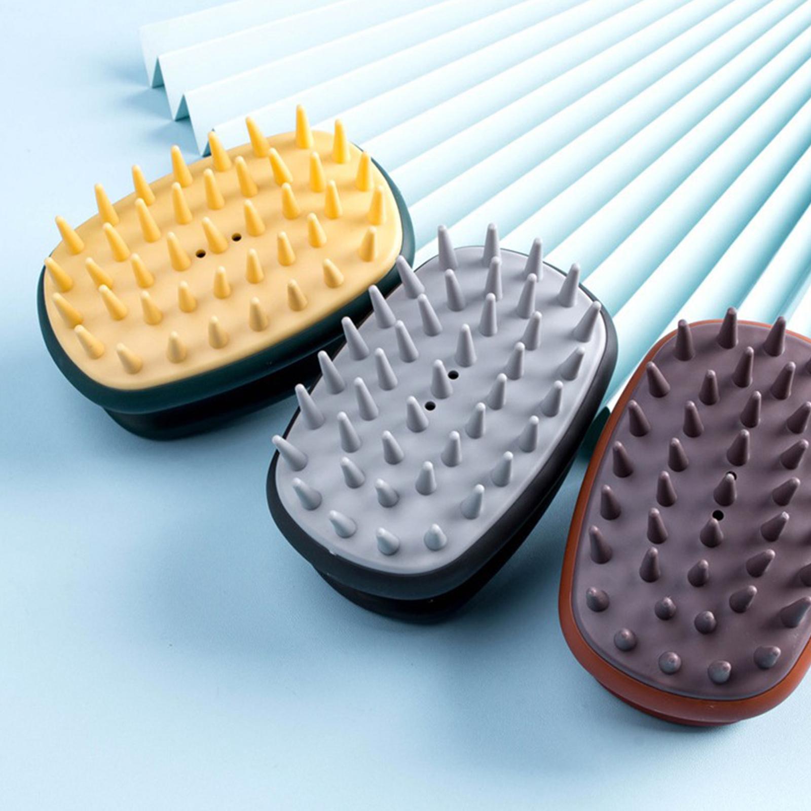 5xManual Head Scalp Massage Brush Comfortable for Women Men Pets Styling Tools coffee