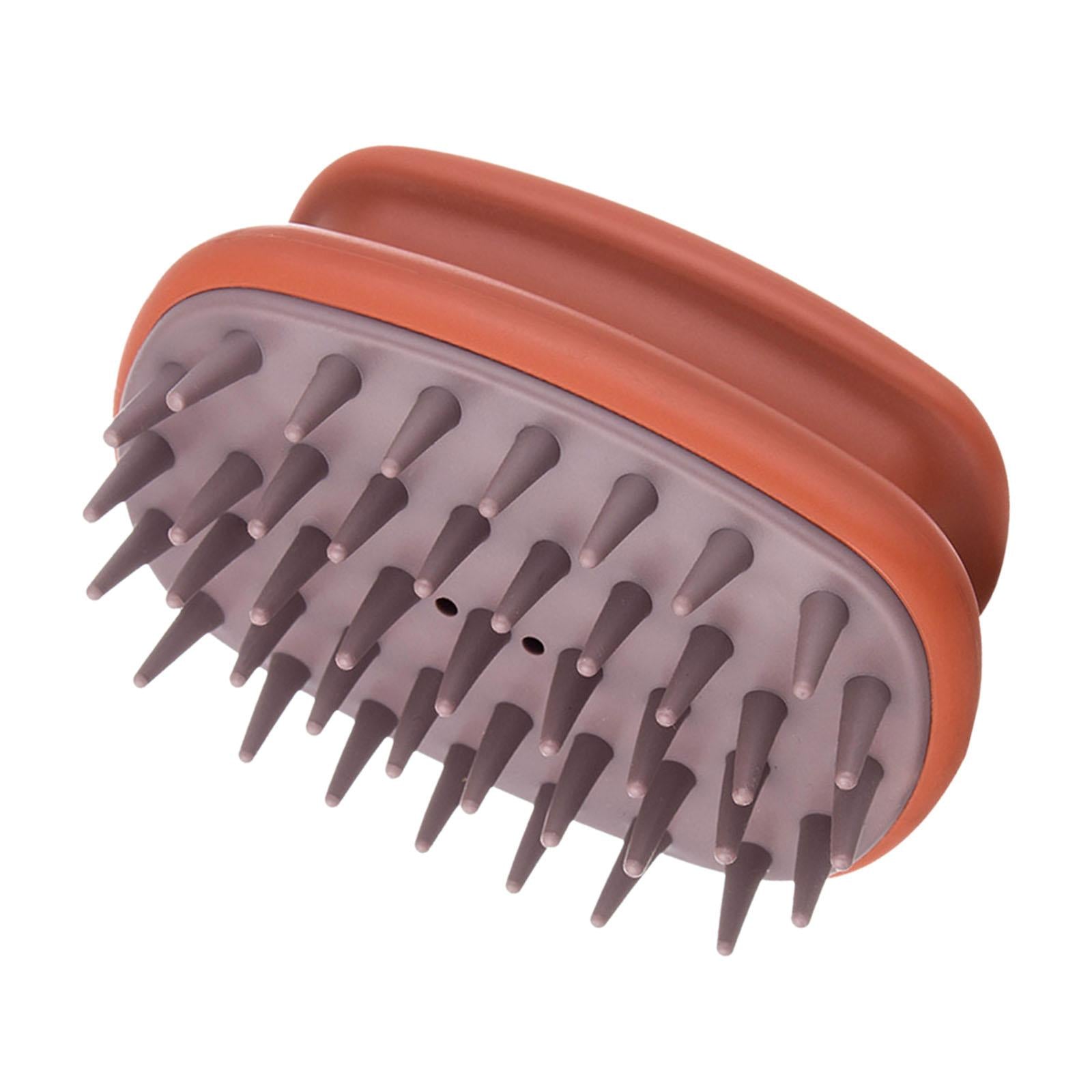 6xManual Head Scalp Massage Brush Comfortable for Women Men Pets Styling Tools coffee