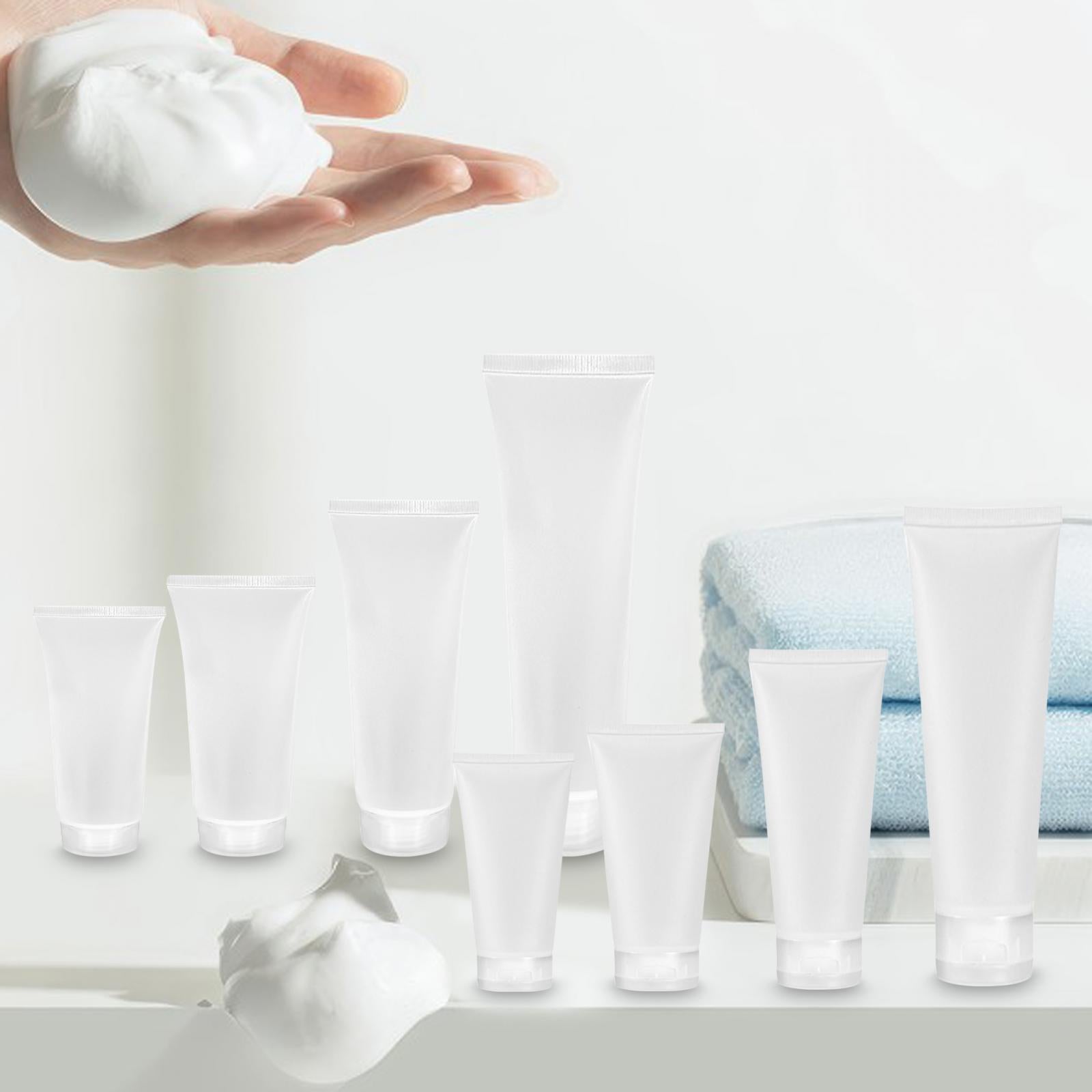 6x6 Pieces Makeup Sample Soft Container Tube Bottle for Split Shampoo Cleanser 20ml Screw Cap