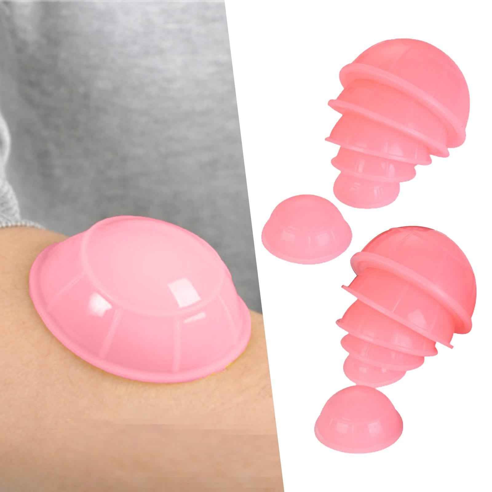 12 Pieces Silicone Vacuum Cupping Cup Flexible Accessory Silicone Can Puller pink