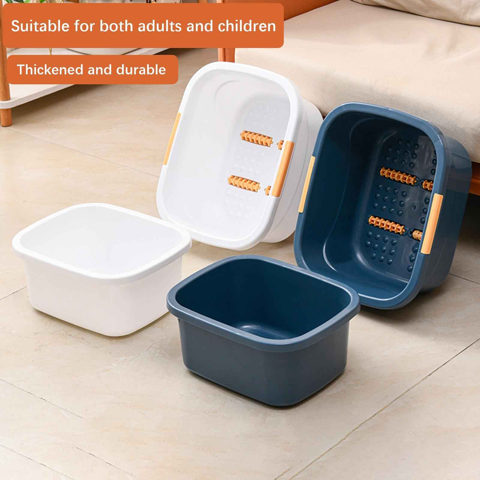 Foot Bath Basin Sturdy for Soaking Feet for Foot Soak Bath Foot Pedicure dark blue S