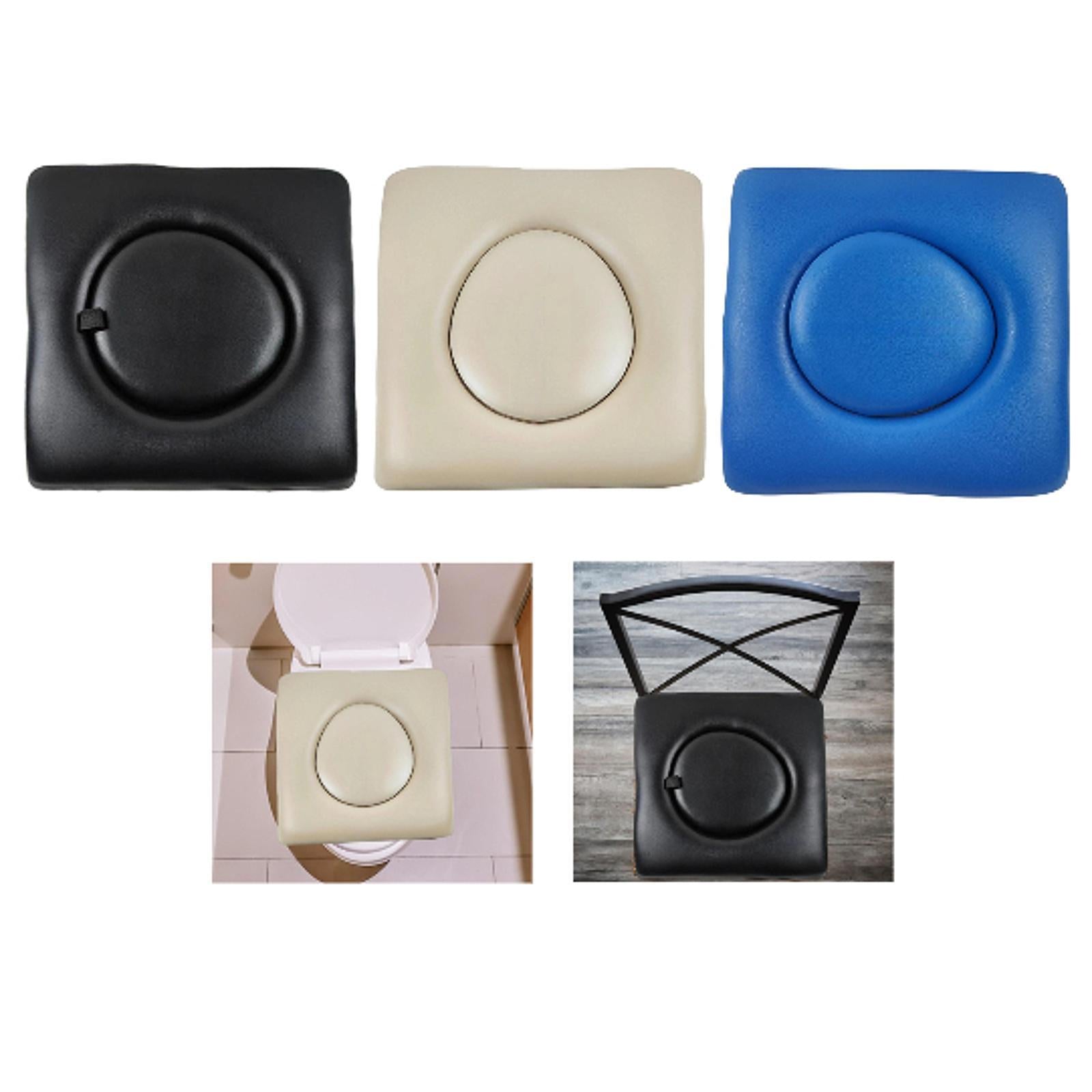 Commode Seat Cushion Universal Seat Pad Cover for Chair Bedside Commodes black
