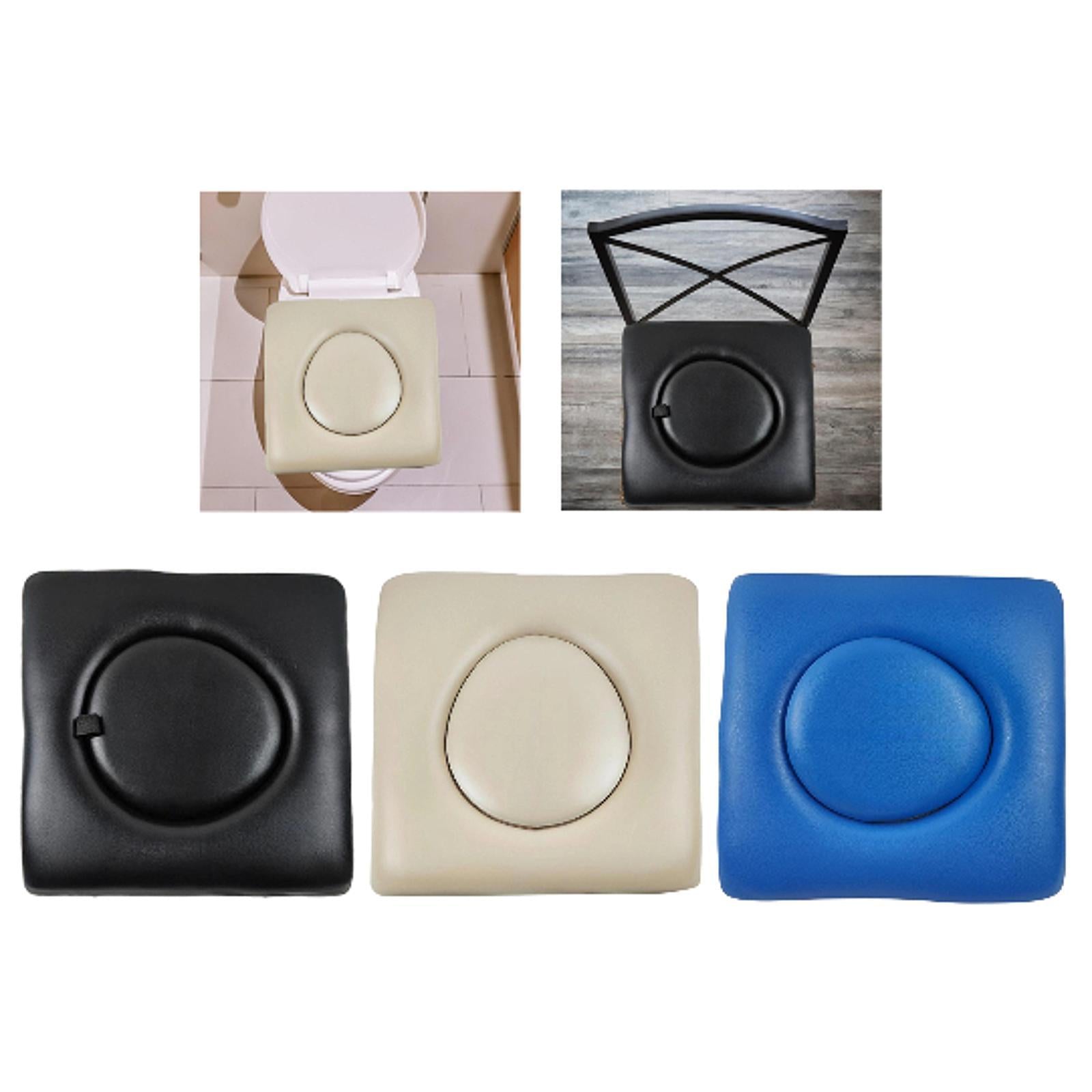 Commode Seat Cushion Universal Seat Pad Cover for Chair Bedside Commodes black