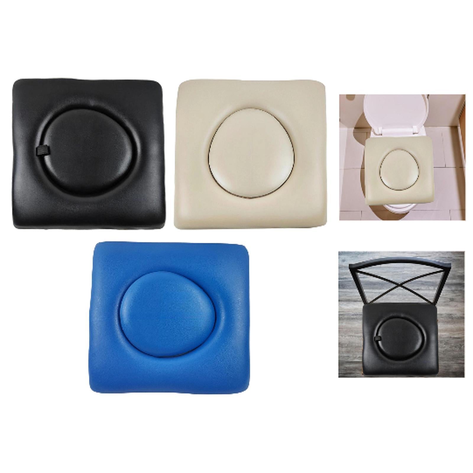 Commode Seat Cushion Universal Seat Pad Cover for Chair Bedside Commodes black