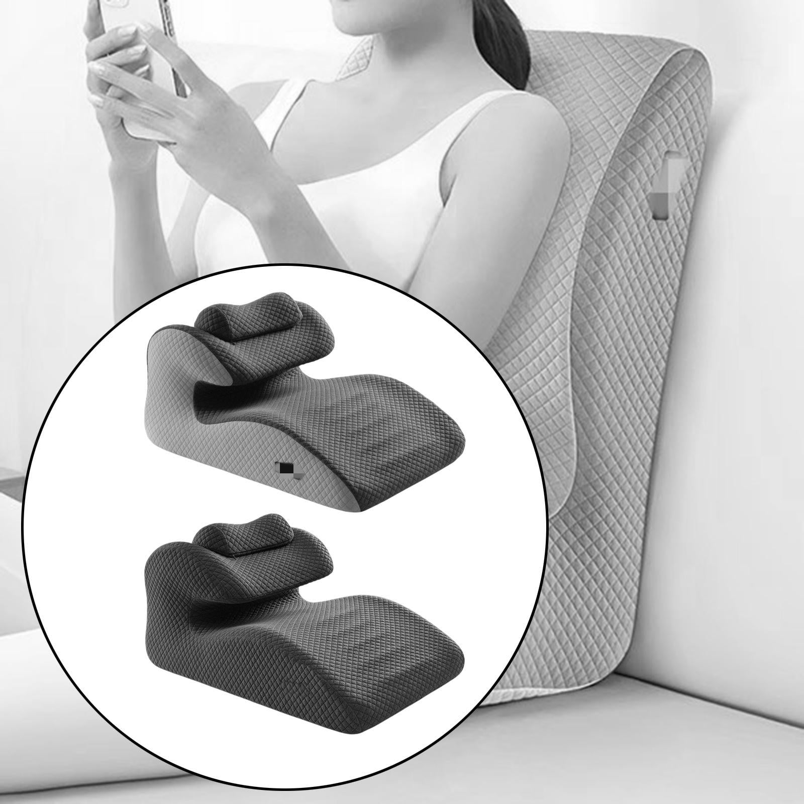 Bed Wedge Pillow Comfortable Face Down Pillow Ergonomic for Sleeping Reading Gray