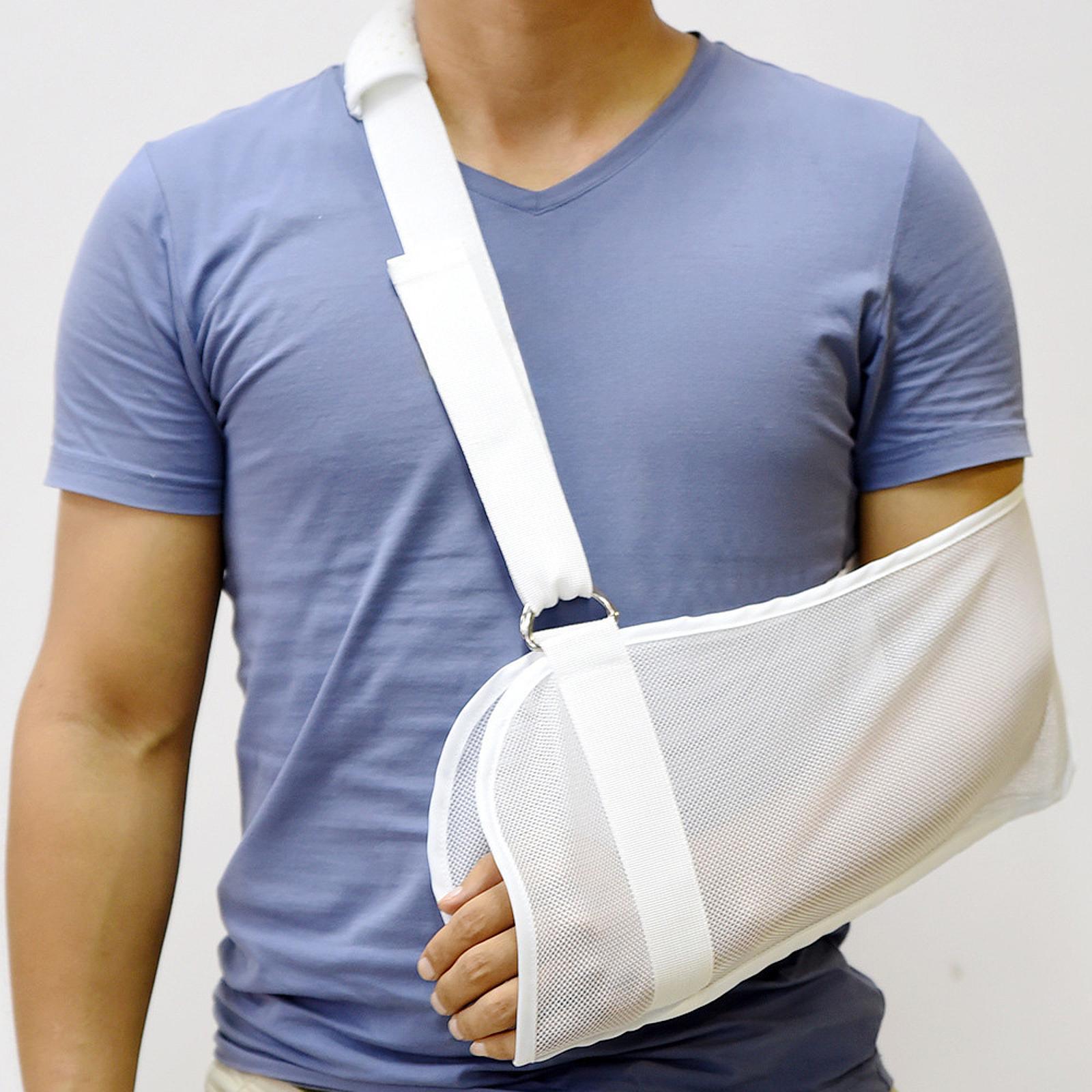 Arm Sling Shoulder Immobilizer Lightweight Comfortable Adjustable Breathable White