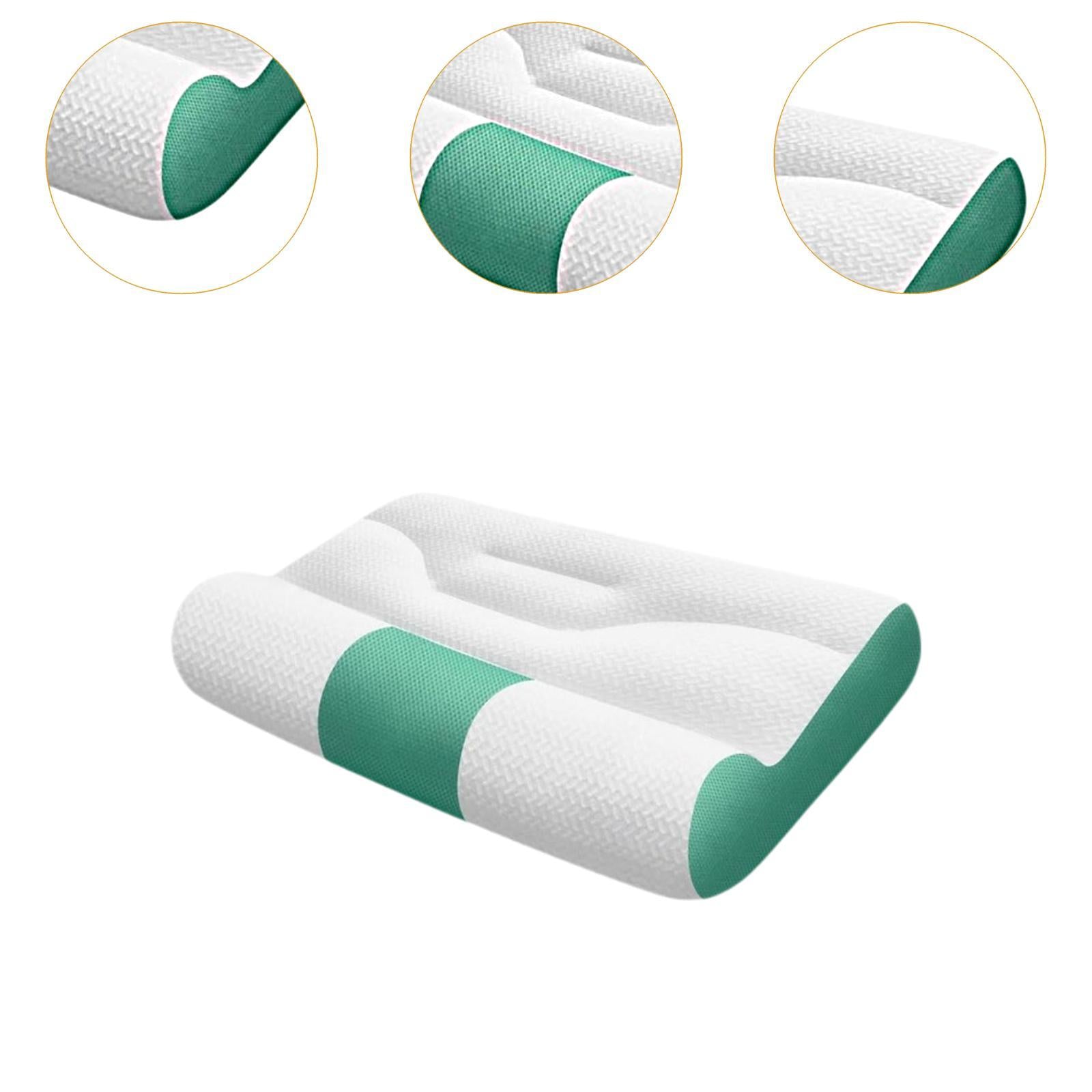 Cervical Neck Pillow Lightweight Comfort for Sleeping for Home Bedroom Hotel Green S