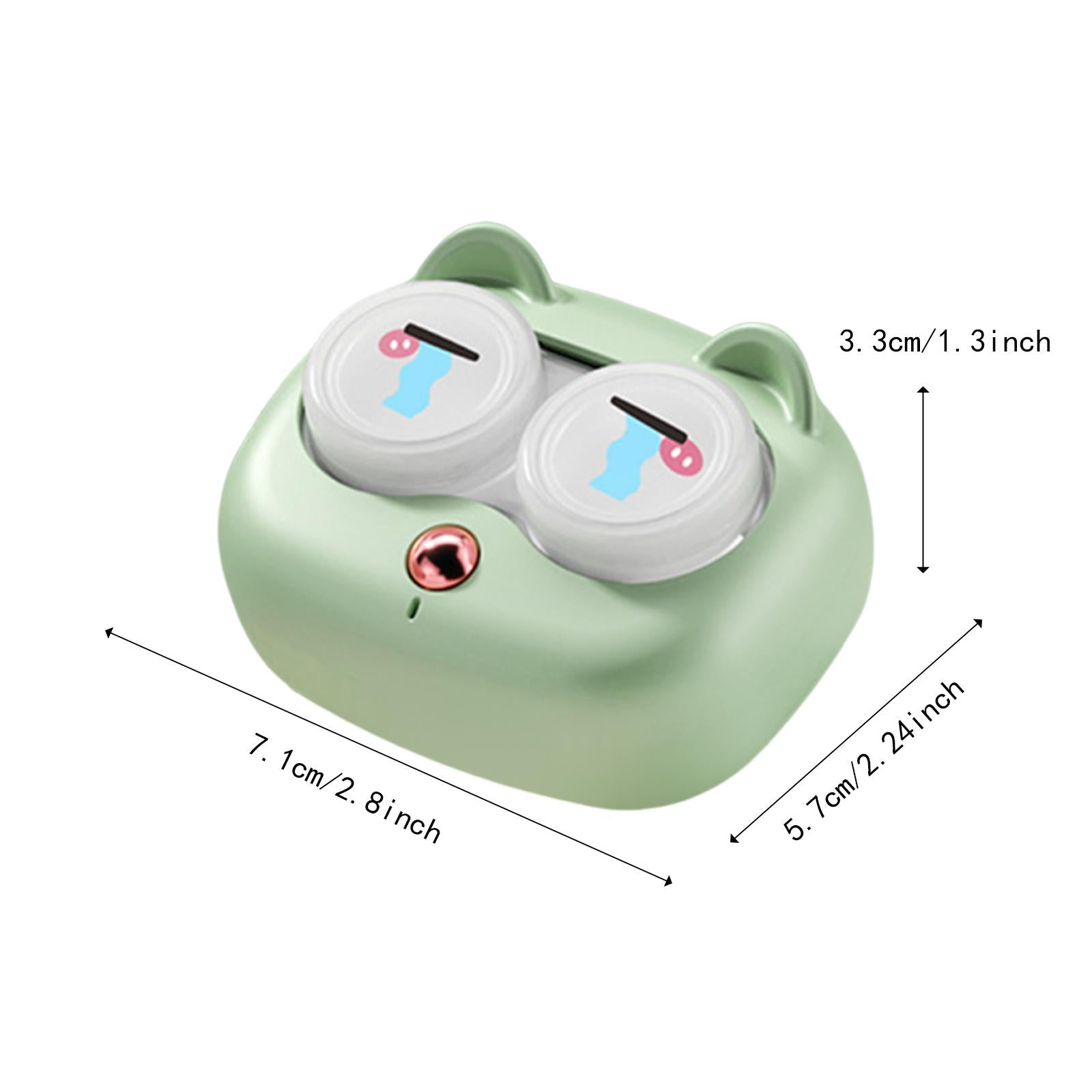 Automatic Contact Lenses Case Versatile Holder for Daily Outdoor Sports Office Green