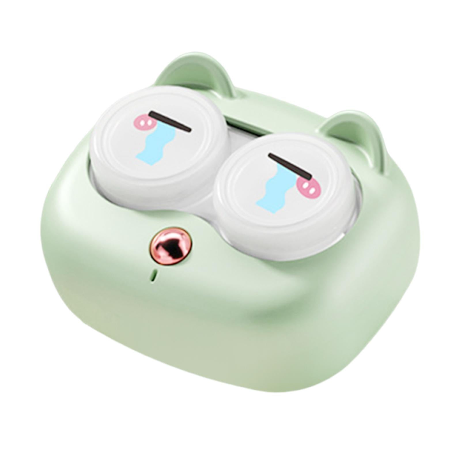 Automatic Contact Lenses Case Versatile Holder for Daily Outdoor Sports Office Green