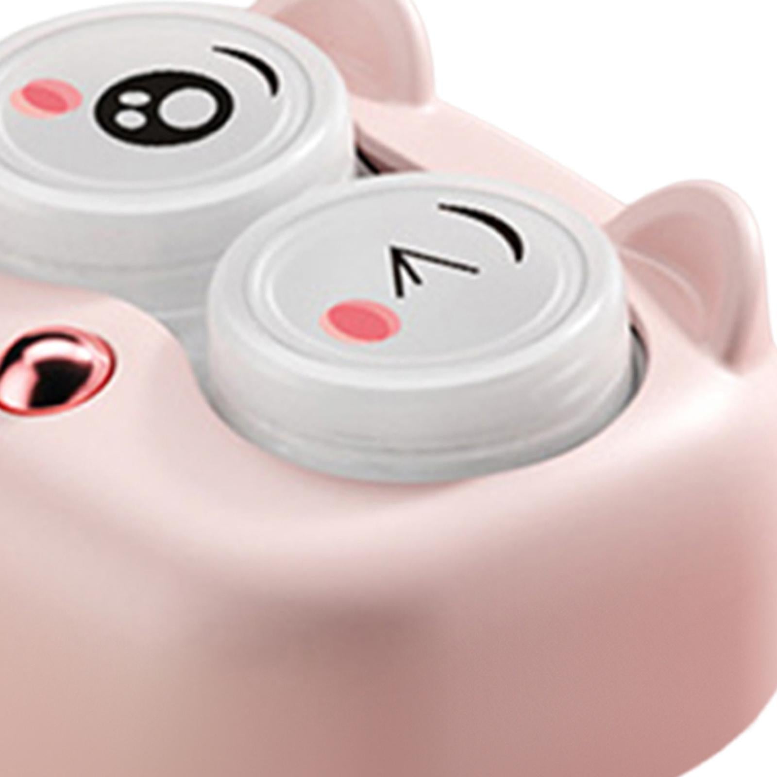 Automatic Contact Lenses Case Versatile Holder for Daily Outdoor Sports Office Pink