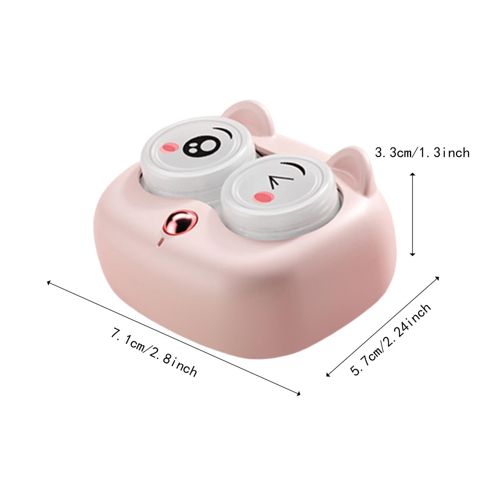 Automatic Contact Lenses Case Versatile Holder for Daily Outdoor Sports Office Pink