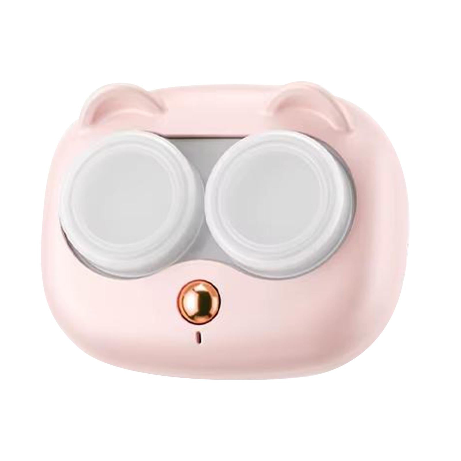 Automatic Contact Lenses Case Versatile Holder for Daily Outdoor Sports Office Pink