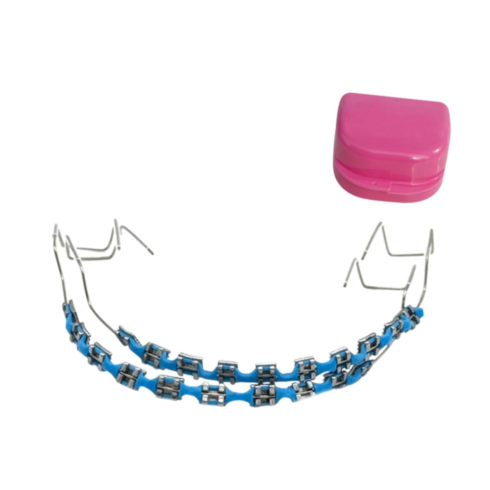 Temporary Tooth Decoration Comfortable Brace Chain Practice Props for Adults blue