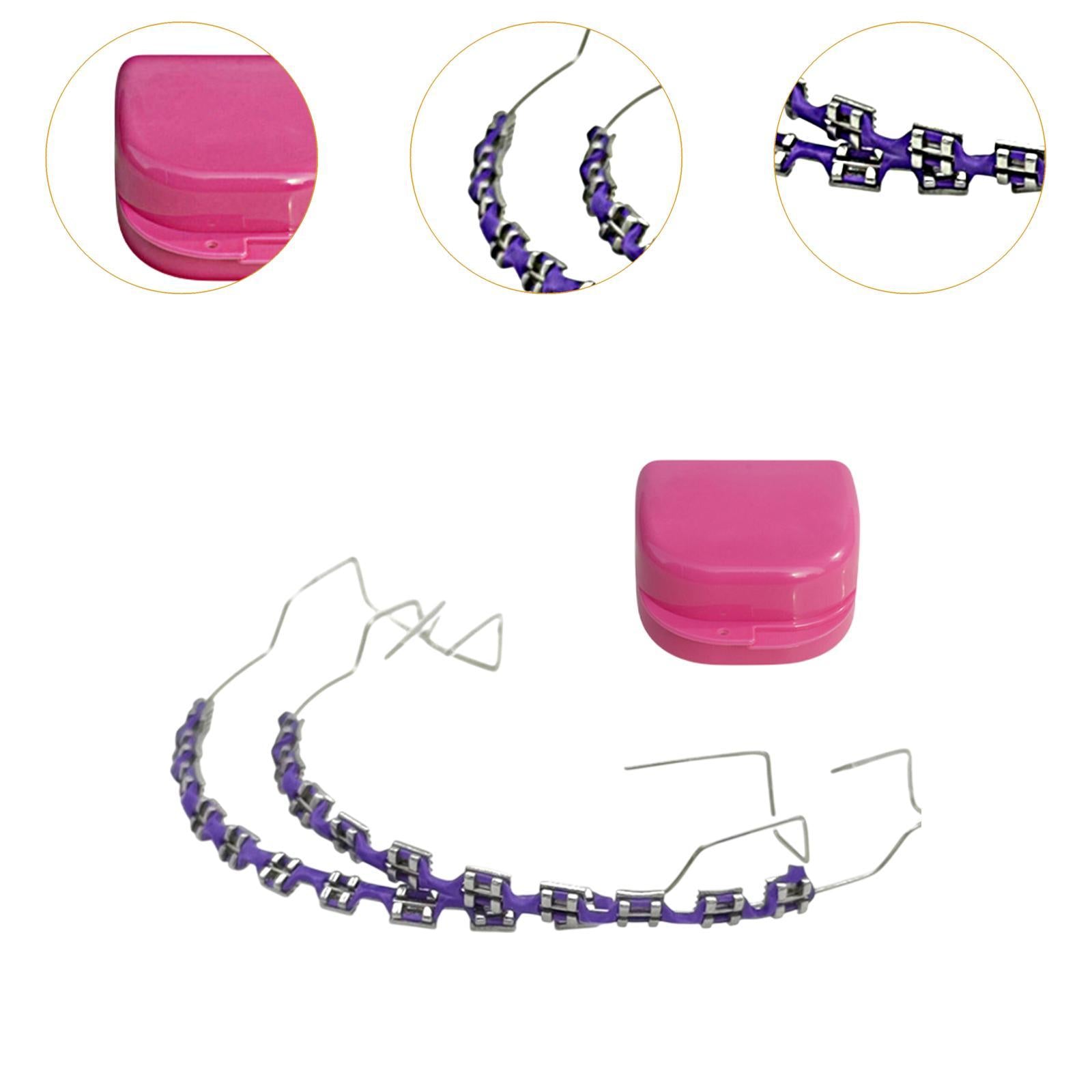 Temporary Tooth Decoration Comfortable Brace Chain Practice Props for Adults violet